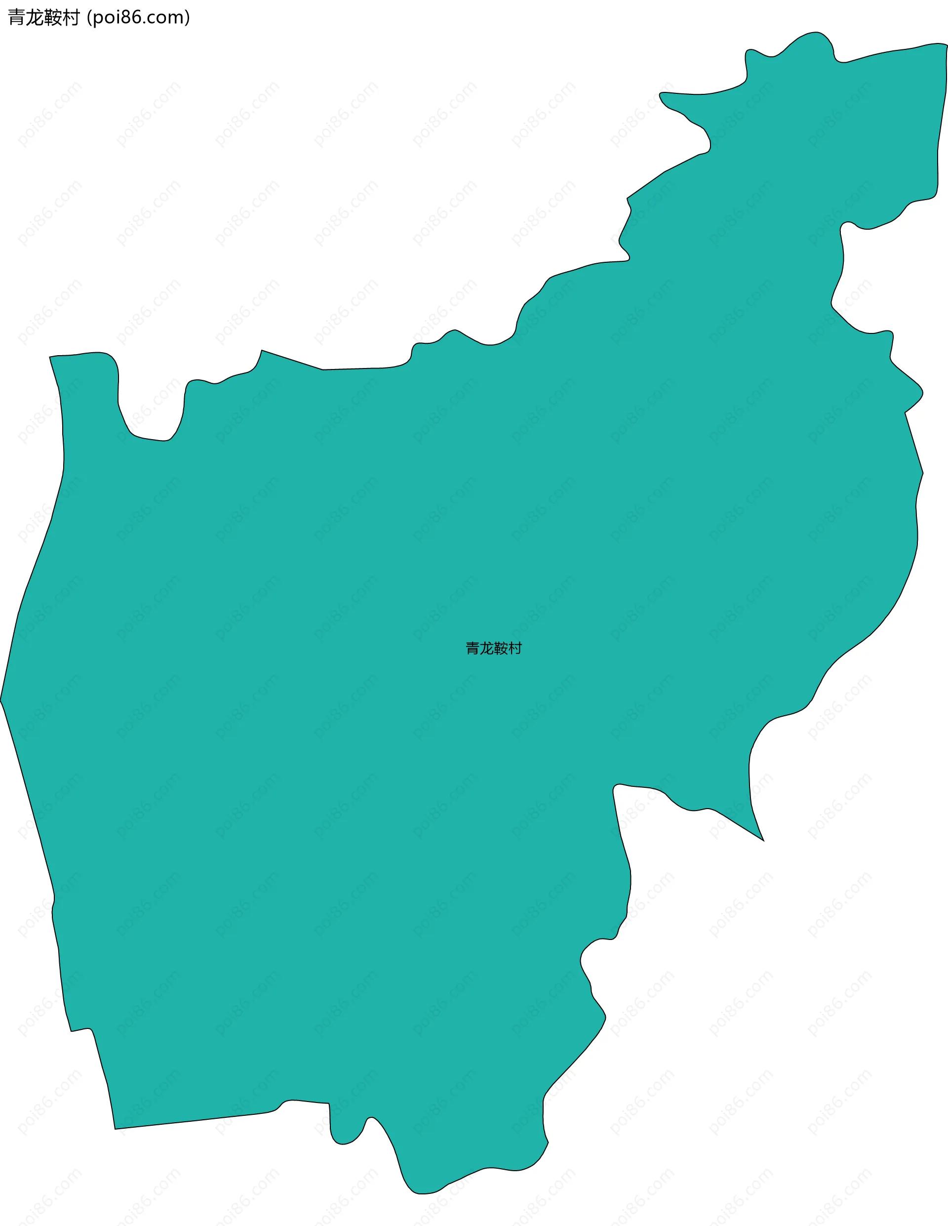 青龙鞍村边界地图