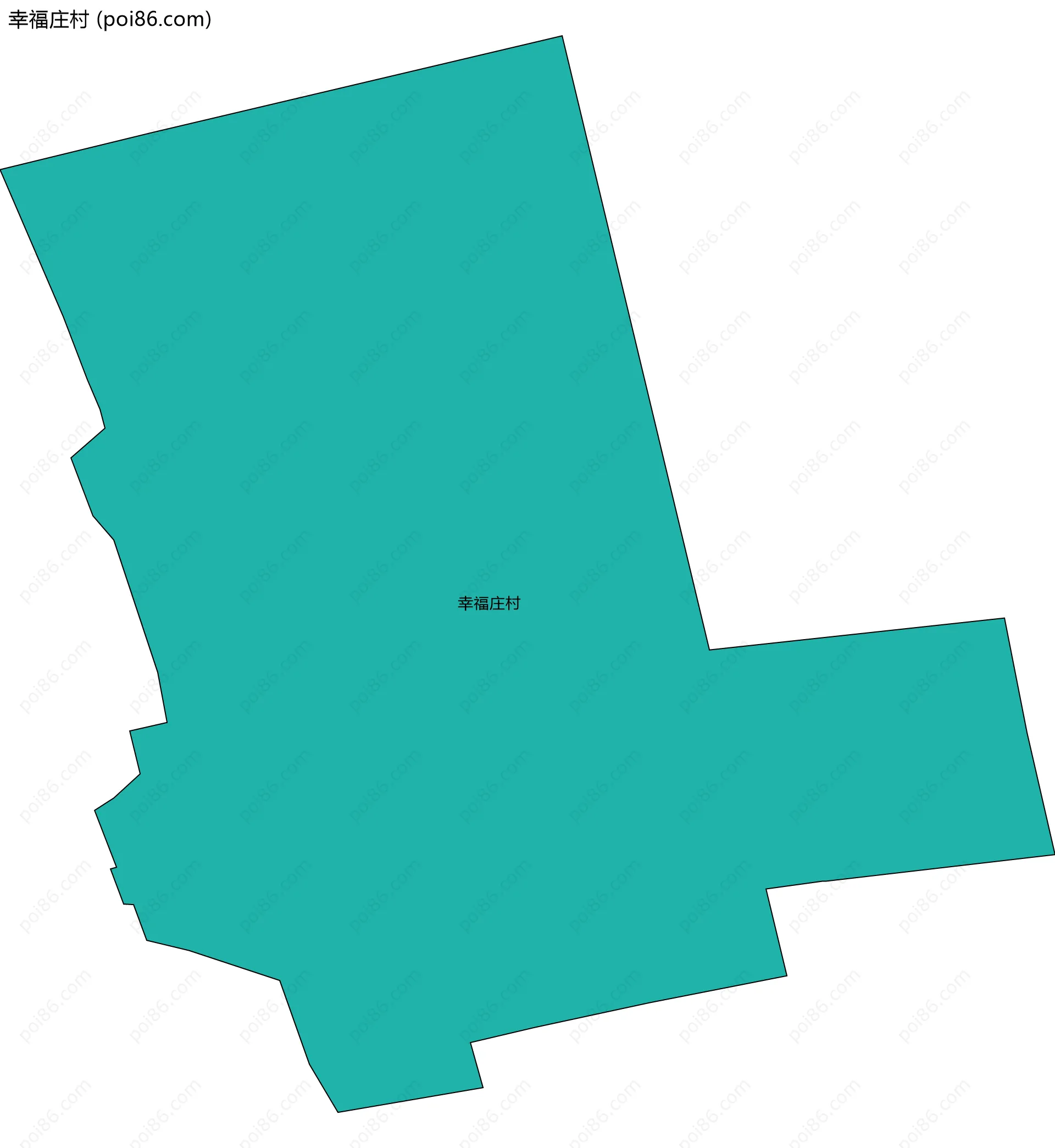 幸福庄村边界地图