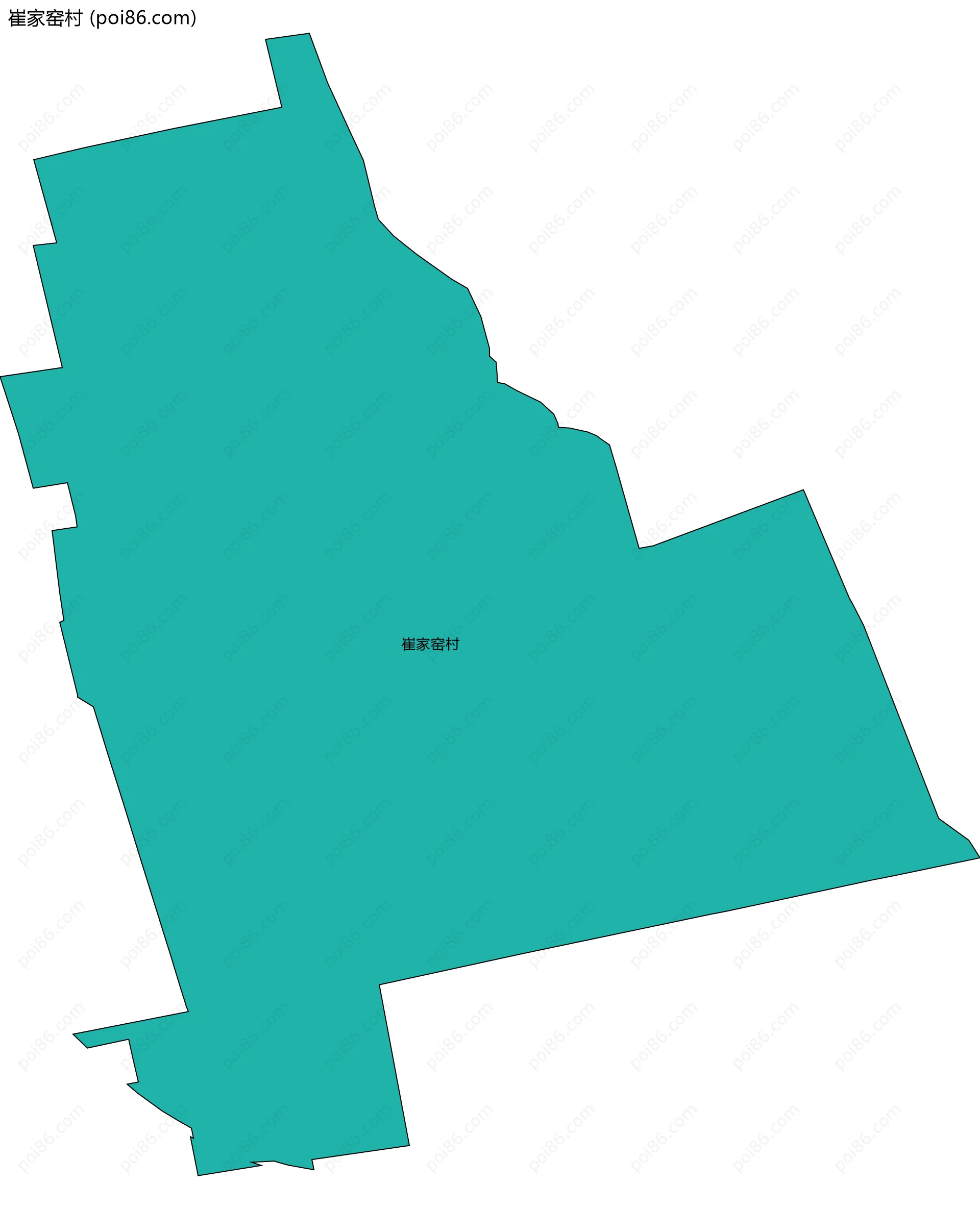 崔家窑村边界地图