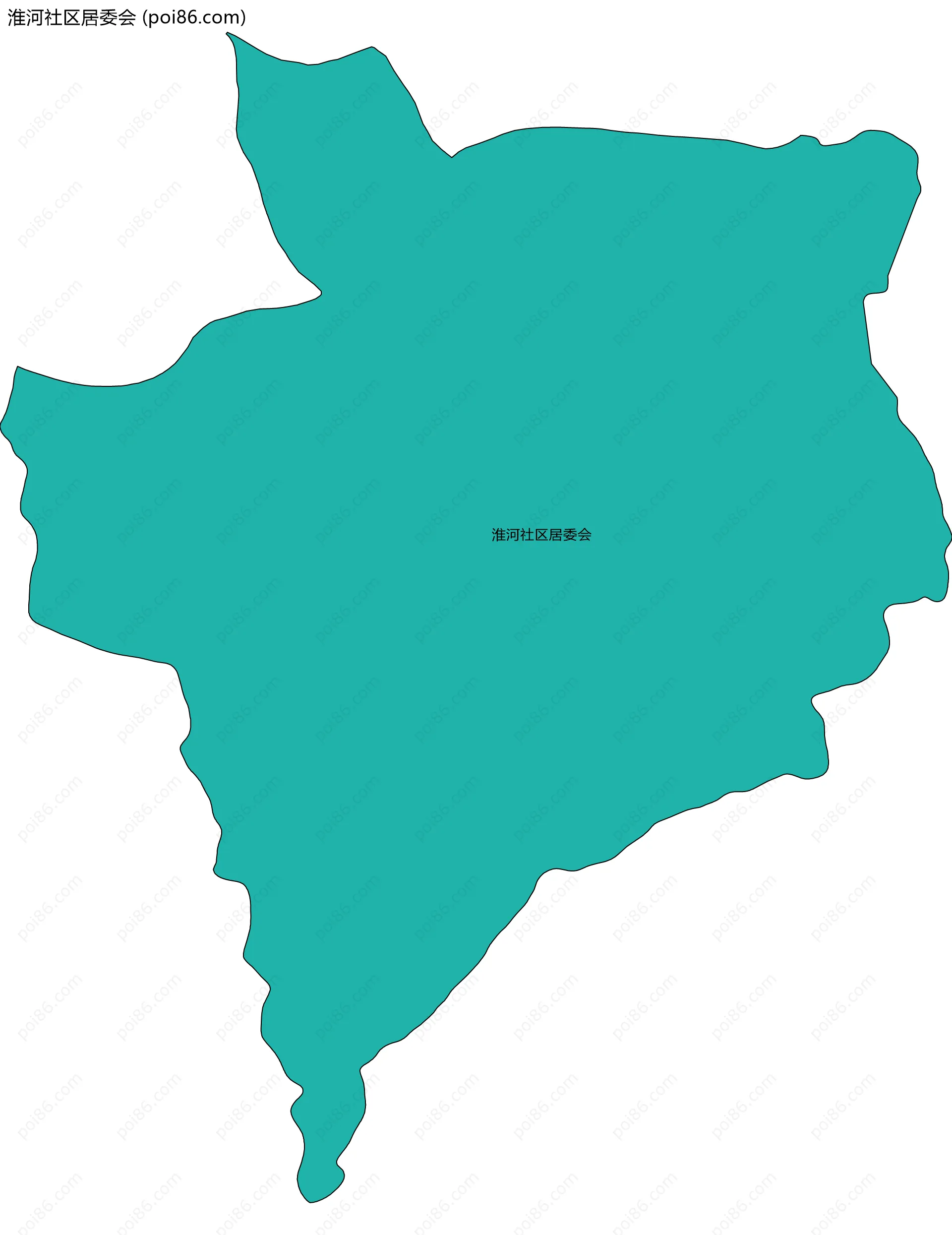 淮河社区居委会边界地图