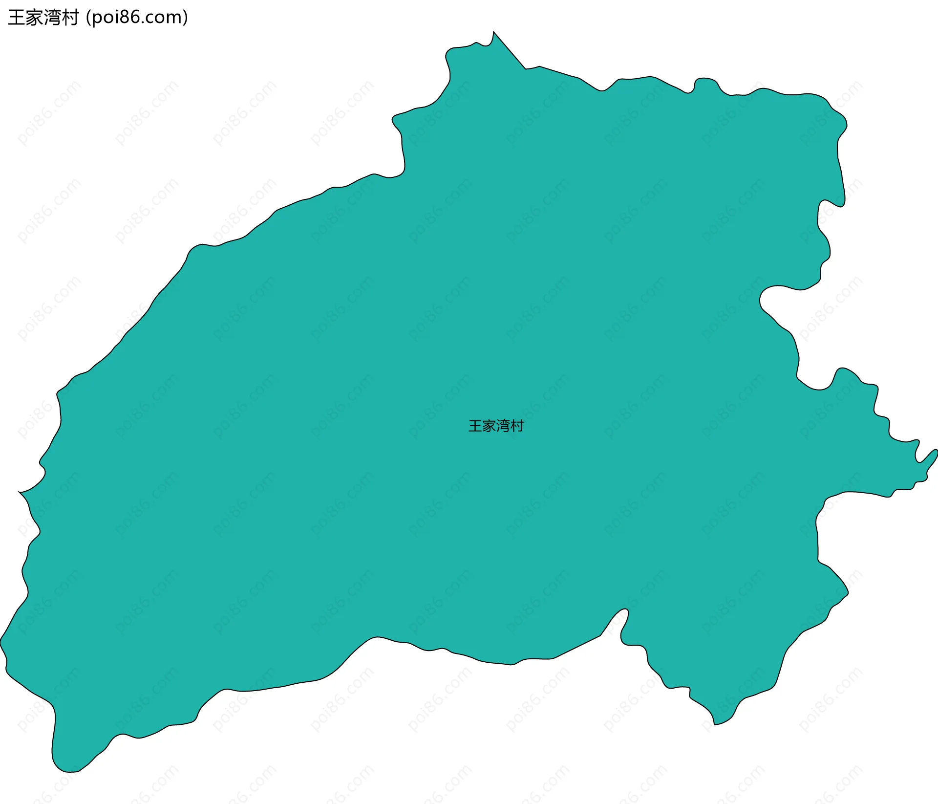 王家湾村边界地图