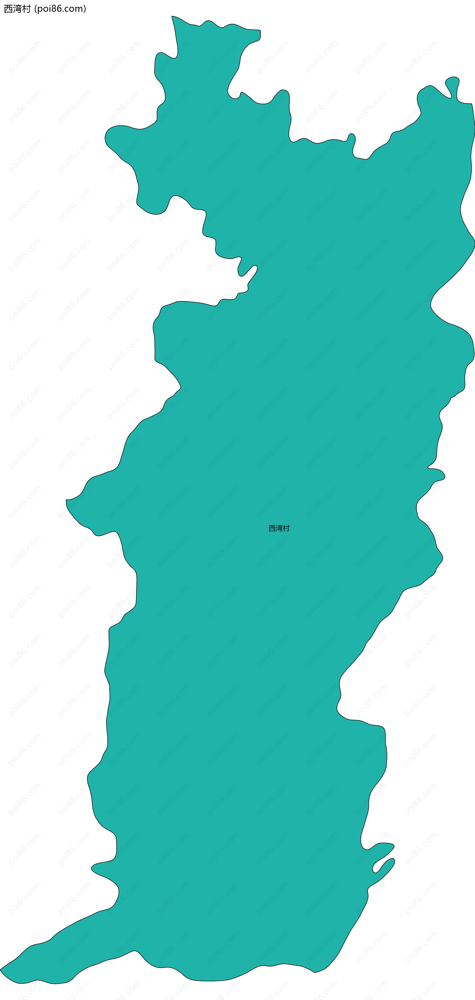 西湾村边界地图