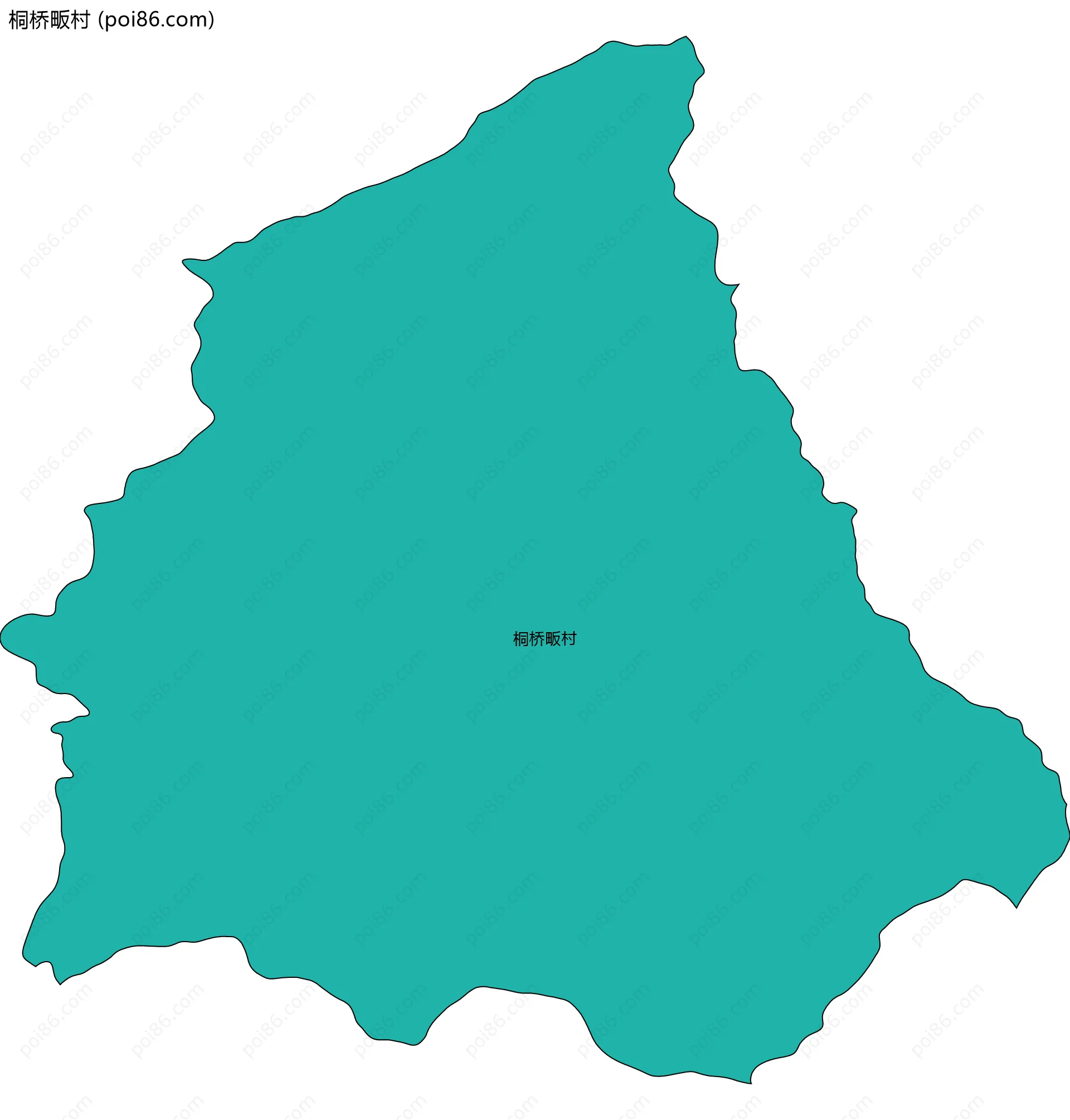 桐桥畈村边界地图