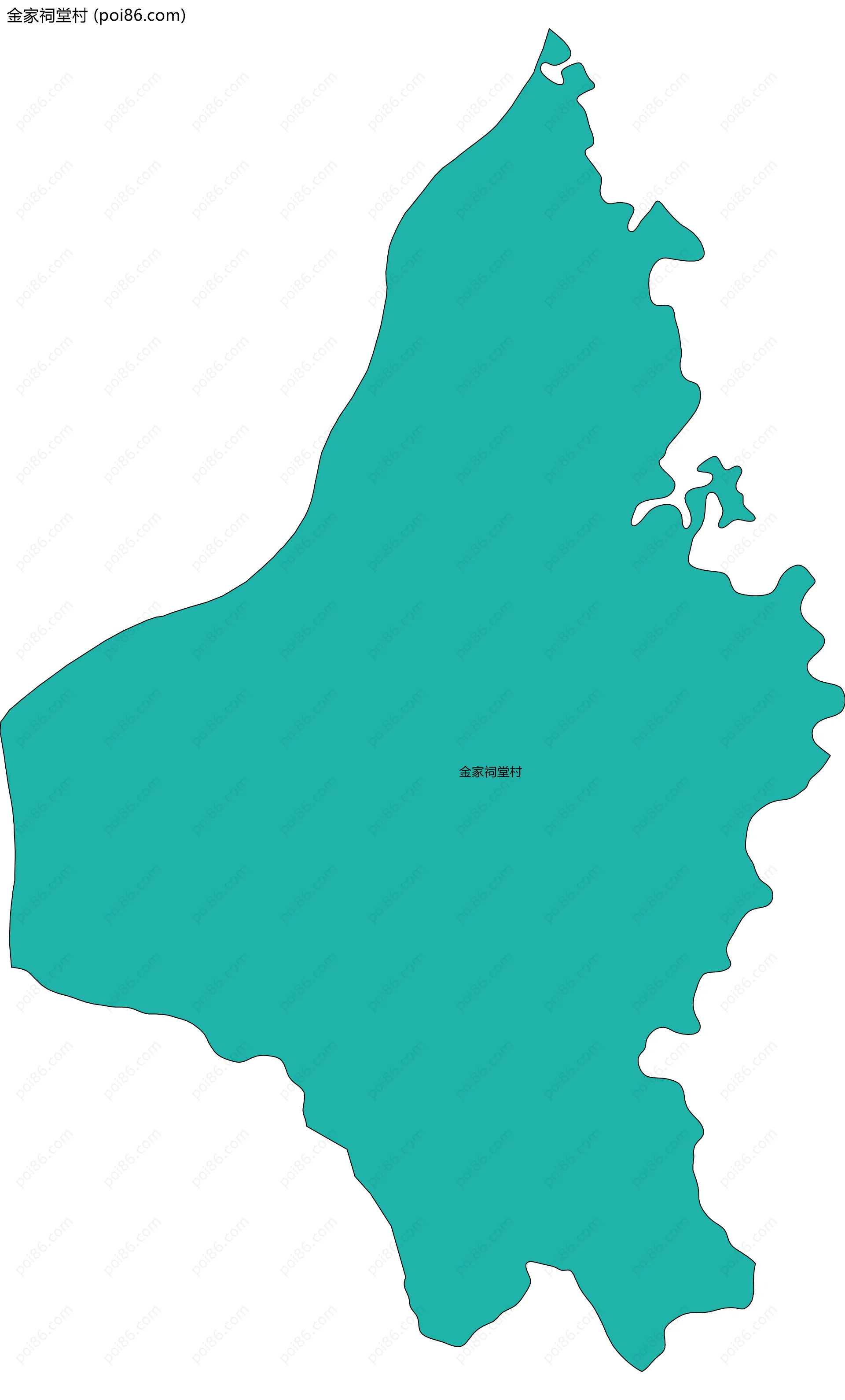 金家祠堂村边界地图