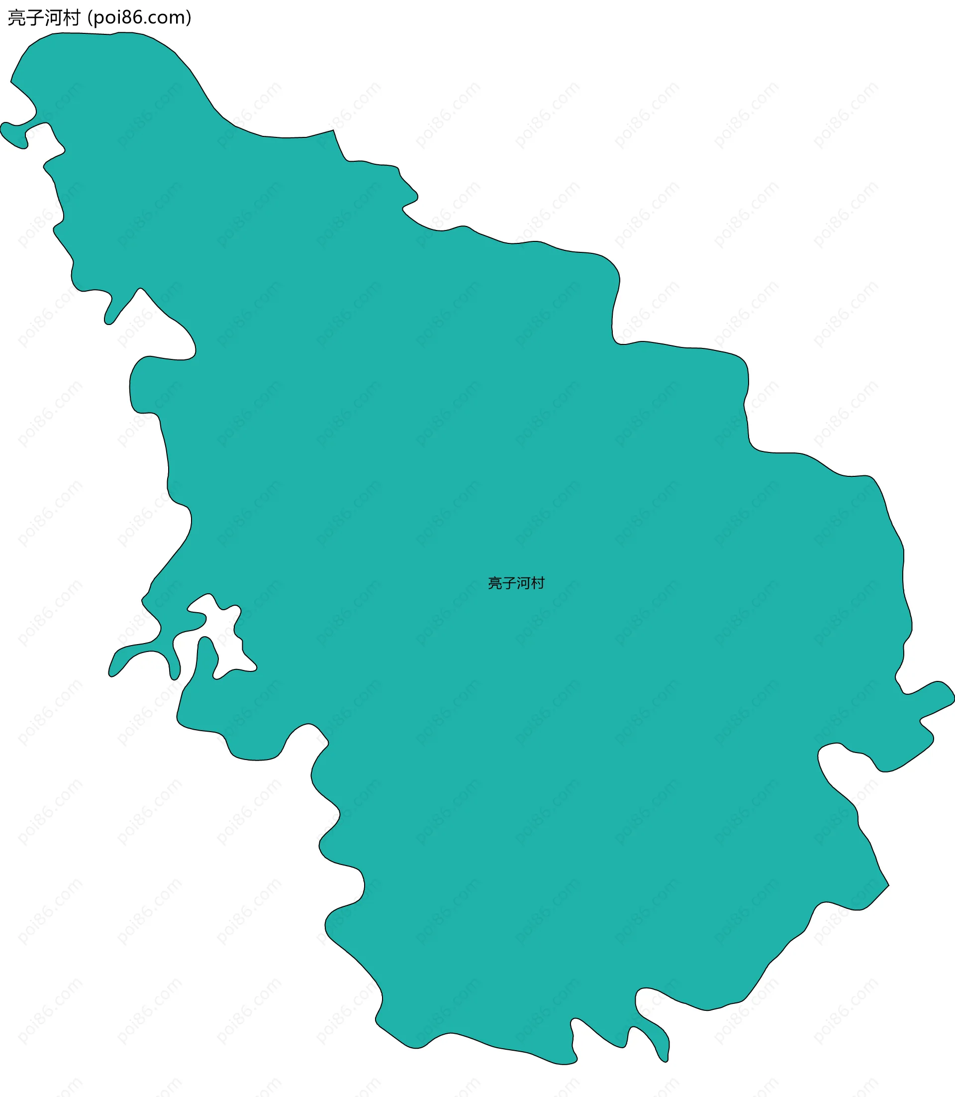 亮子河村边界地图