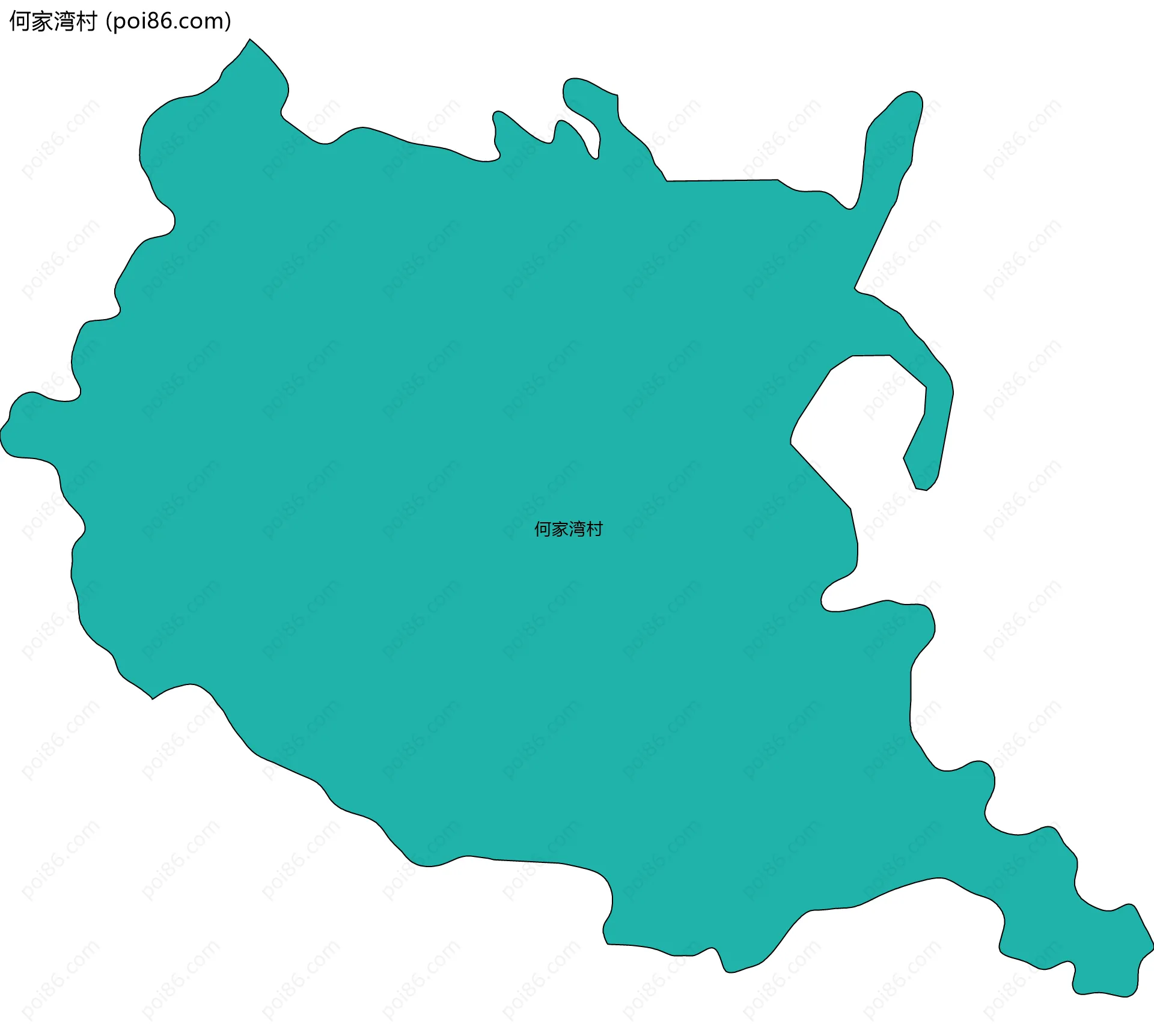 何家湾村边界地图