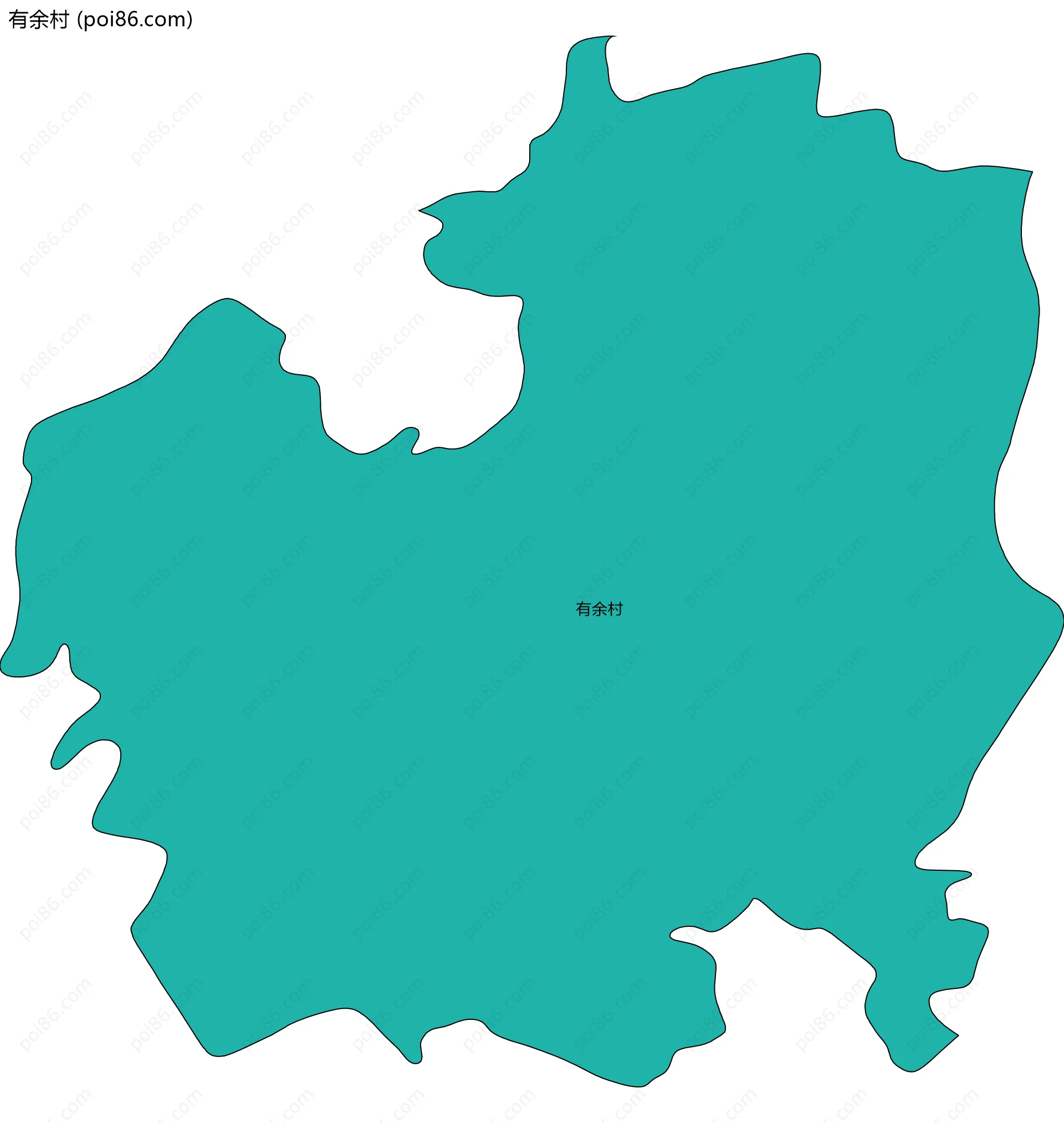 有余村边界地图