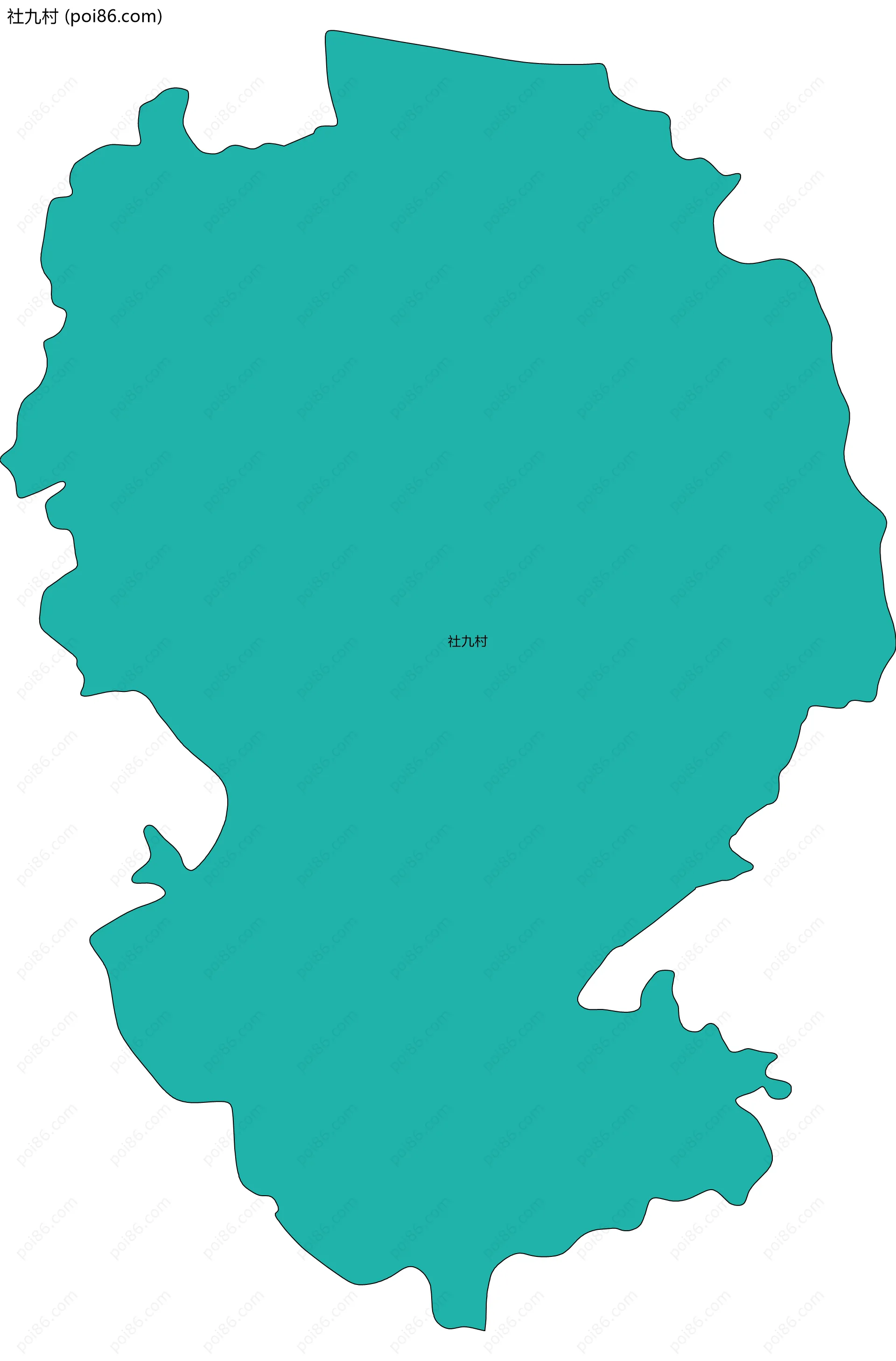 社九村边界地图