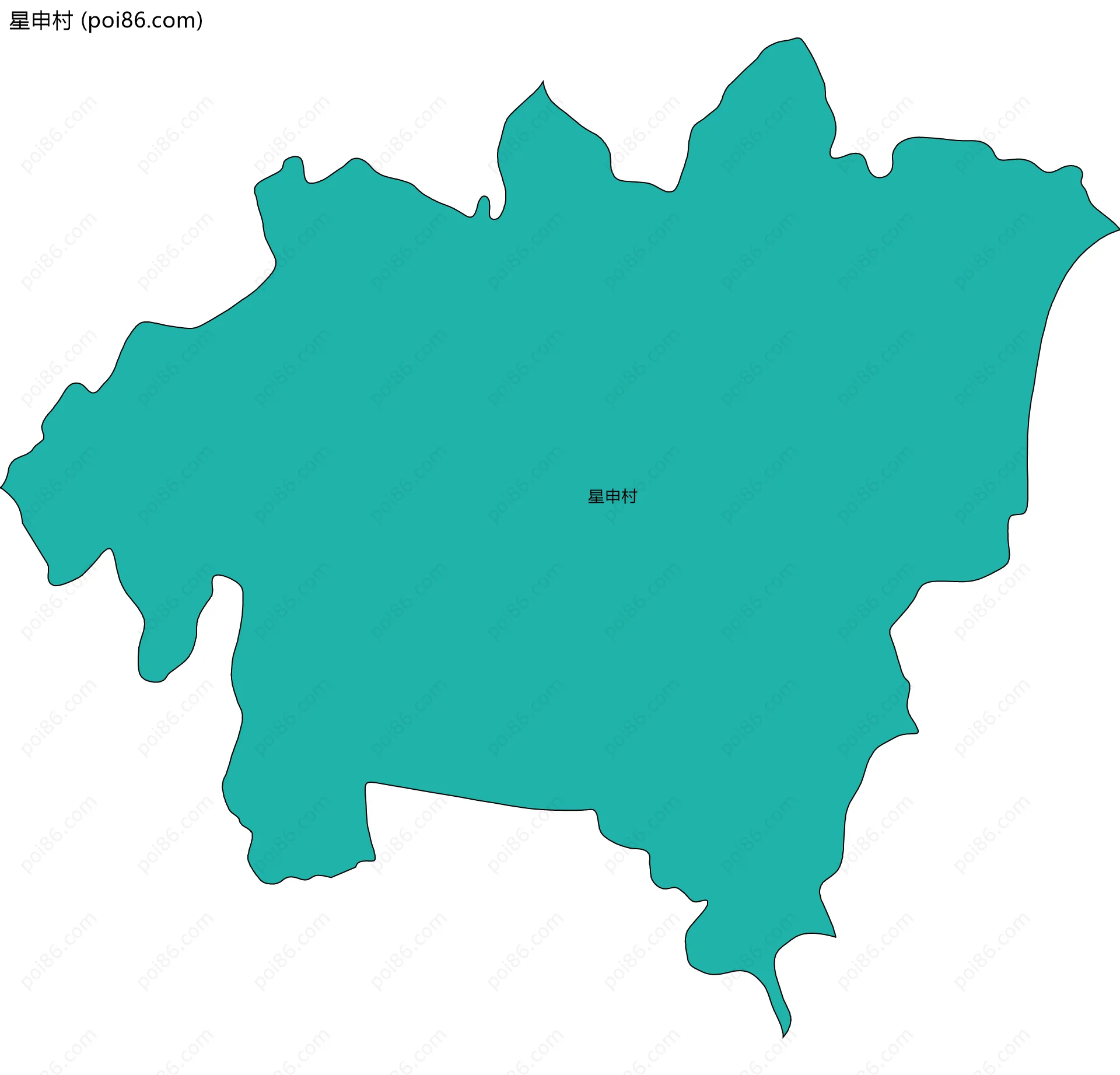 星申村边界地图