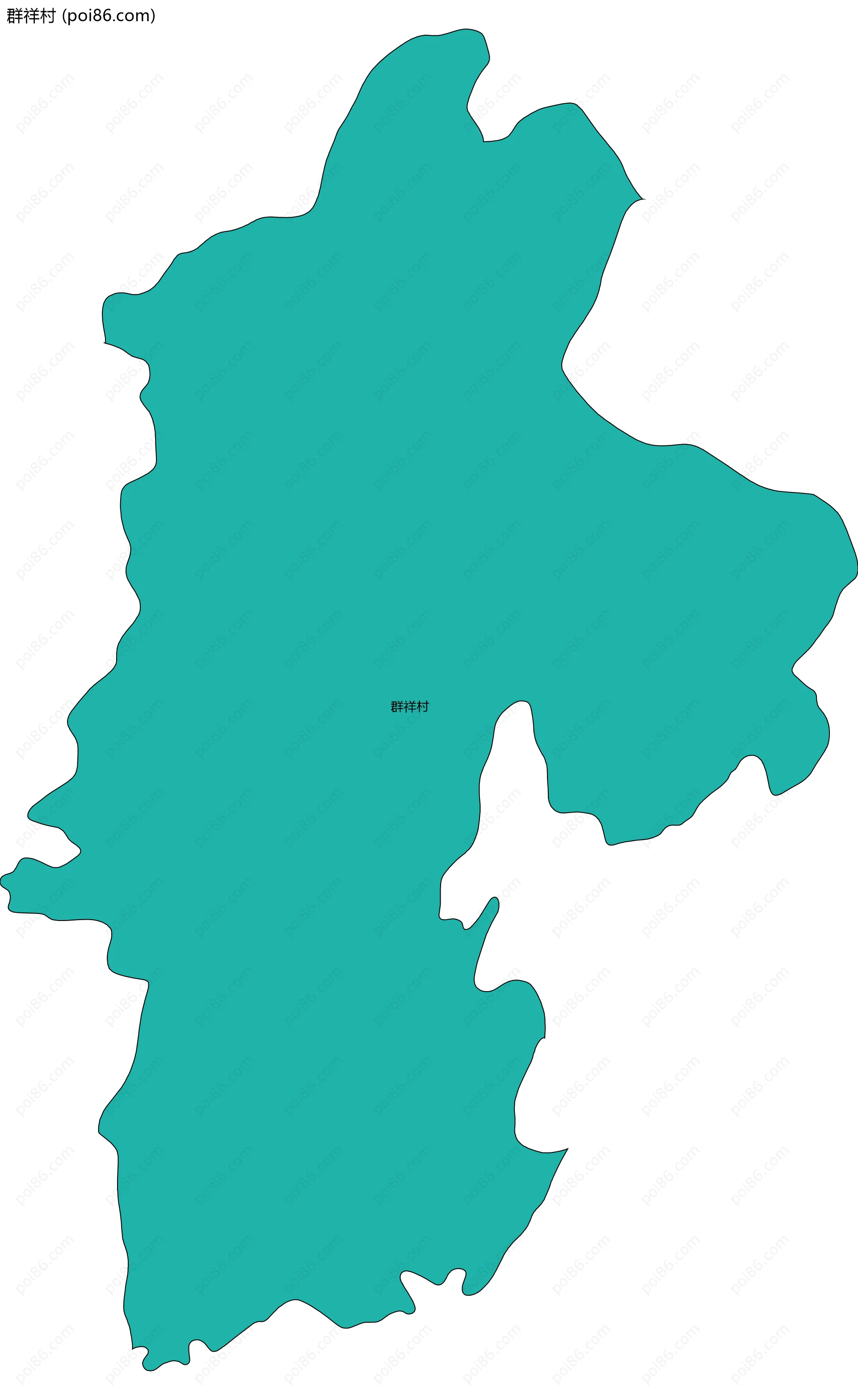 群祥村边界地图