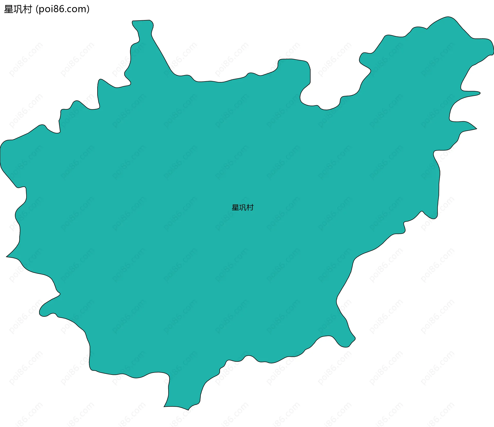 星巩村边界地图