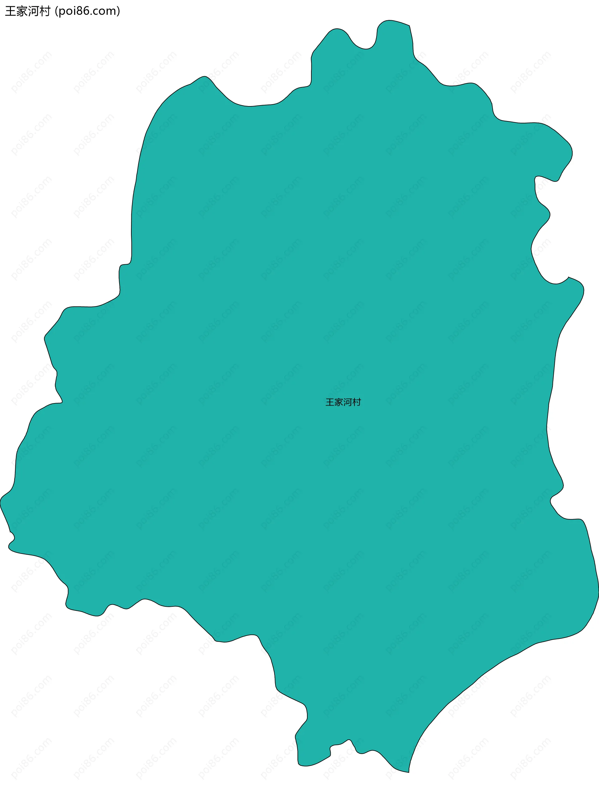 王家河村边界地图