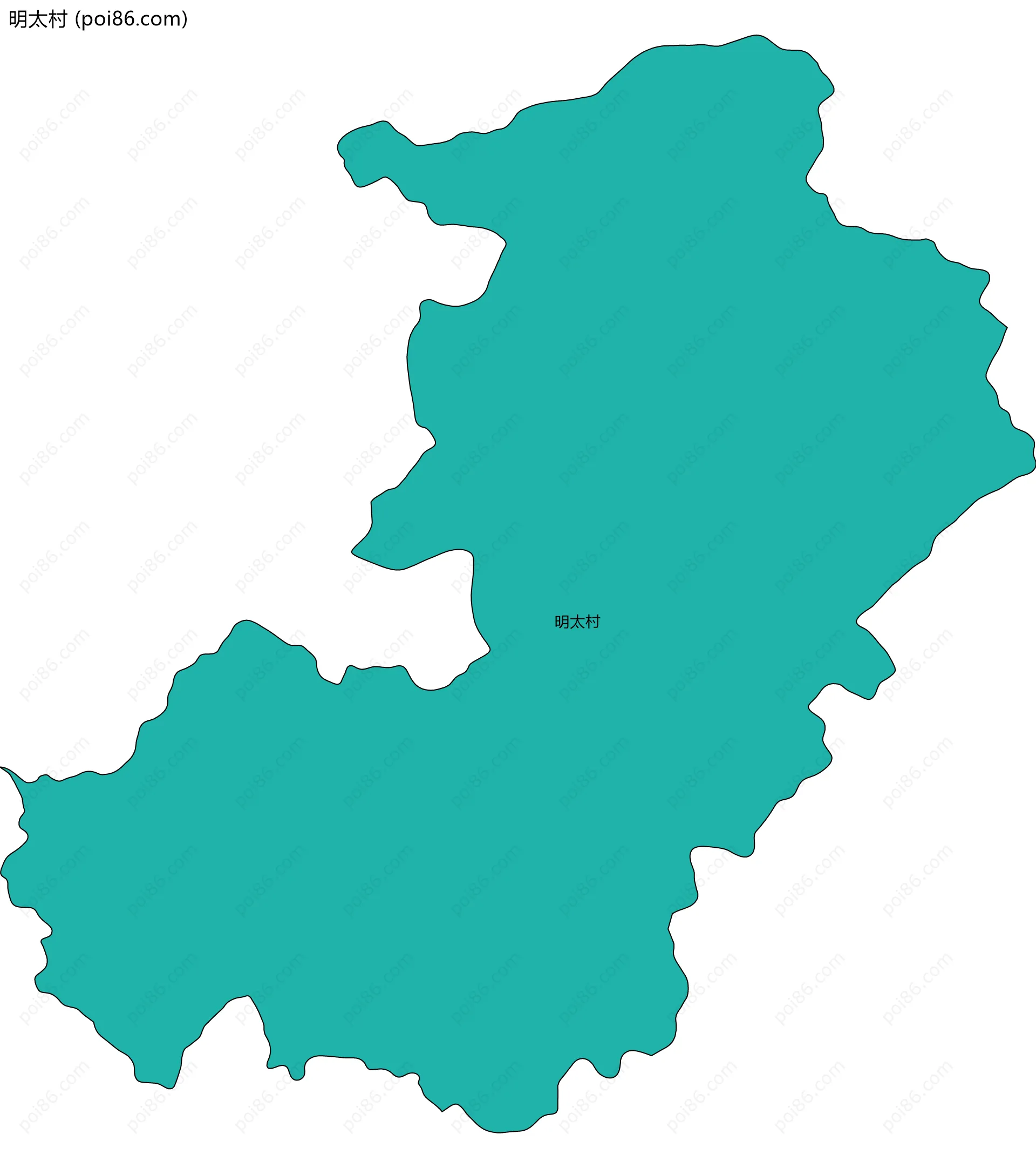 明太村边界地图