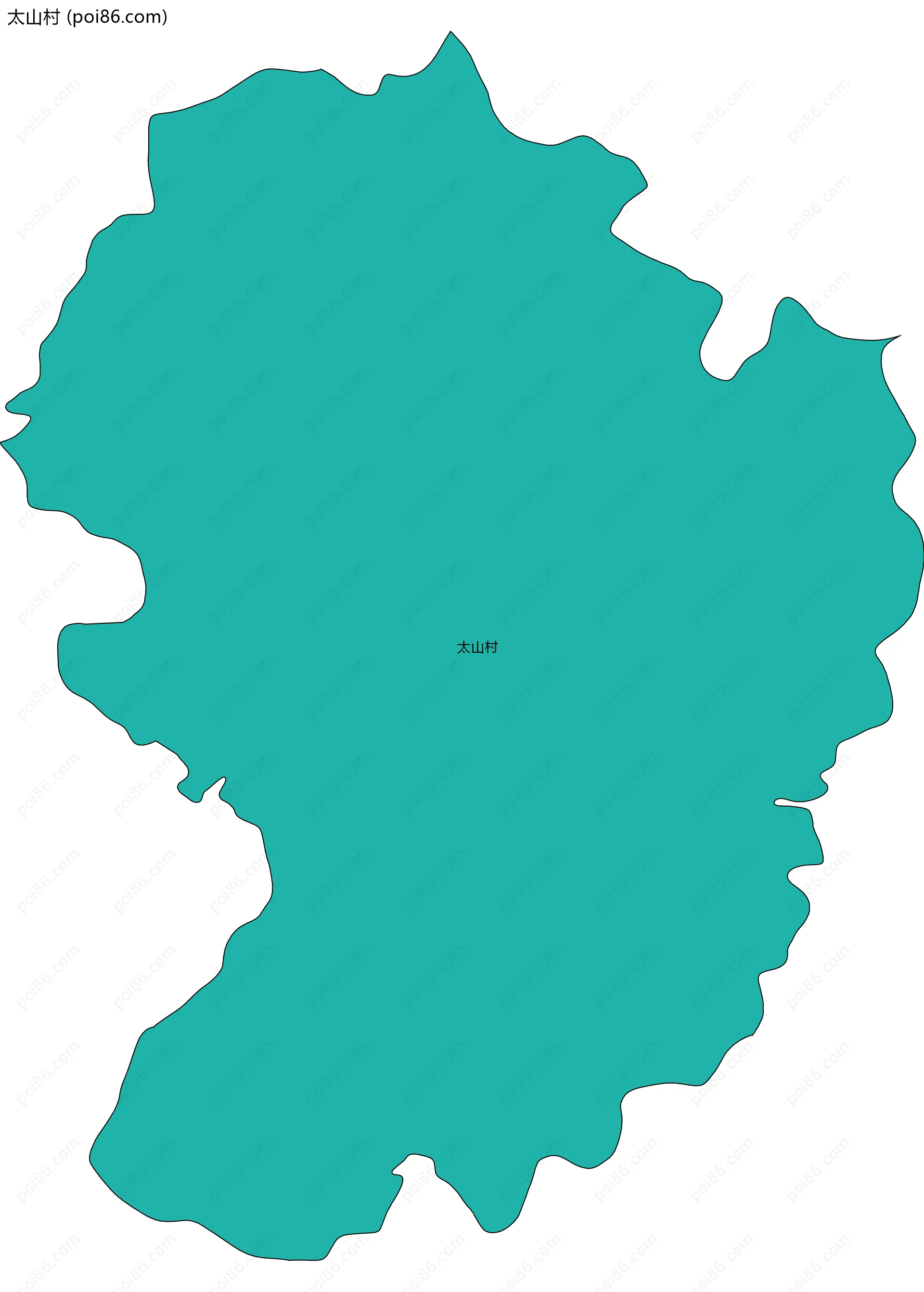 太山村边界地图