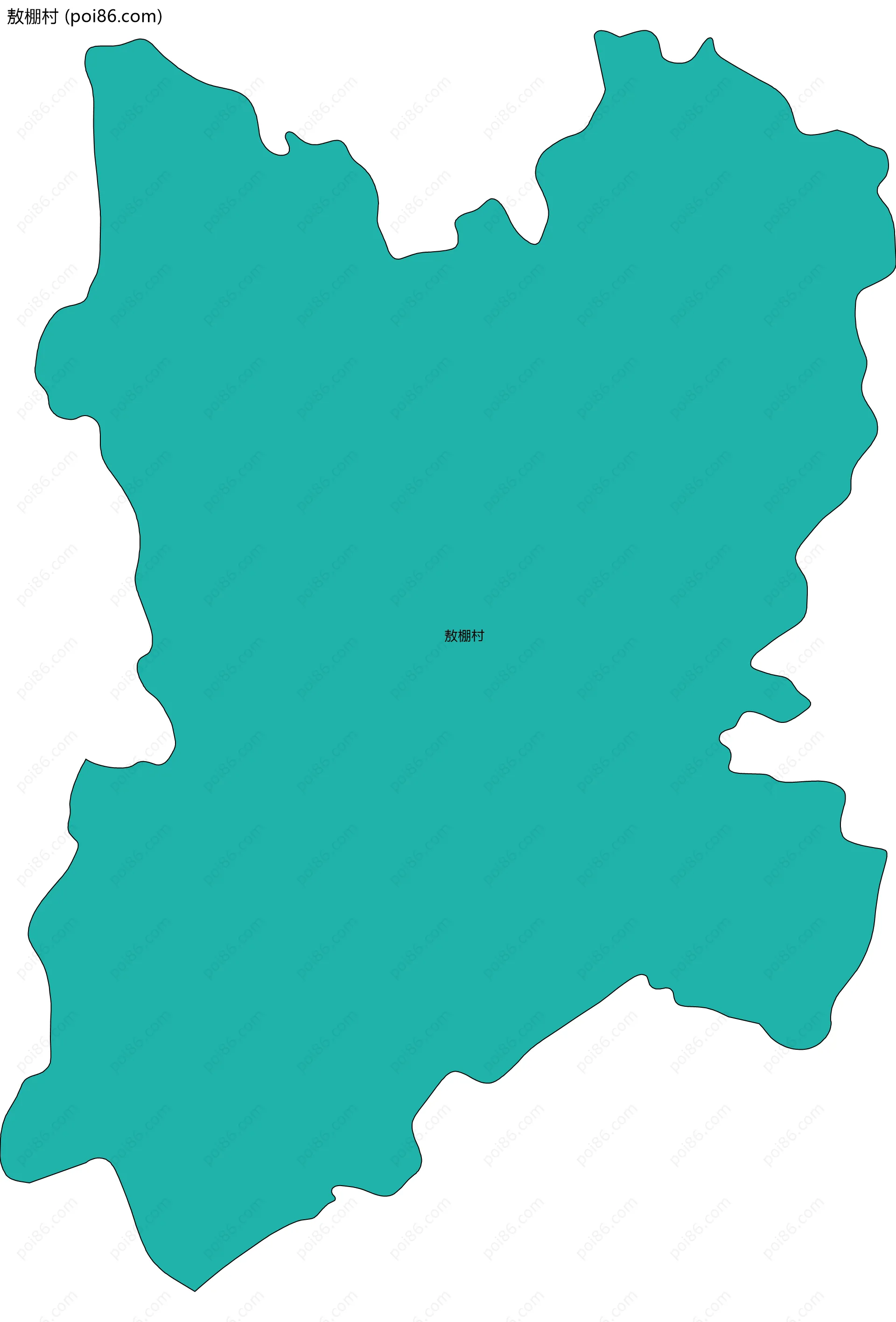 敖棚村边界地图