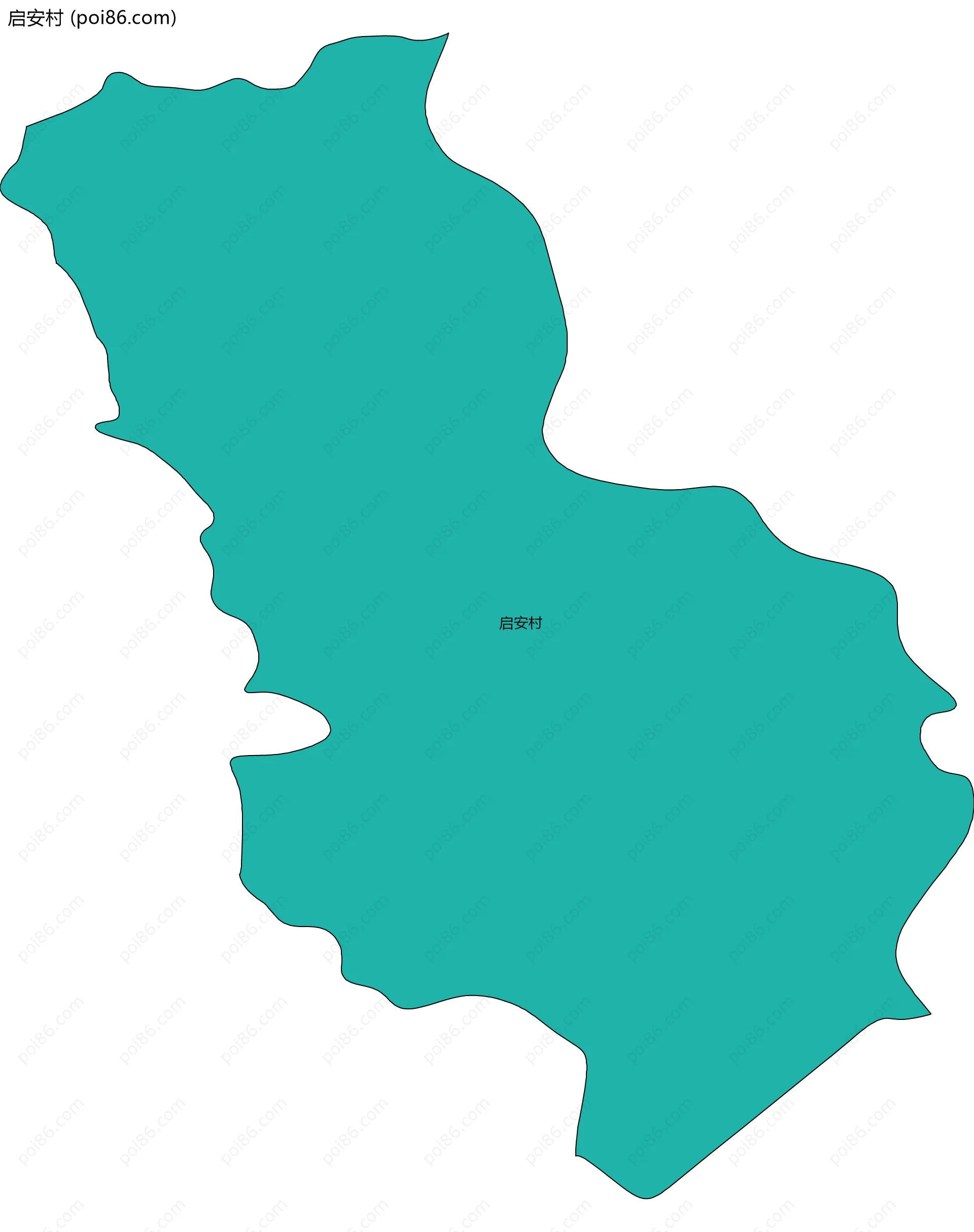 启安村边界地图