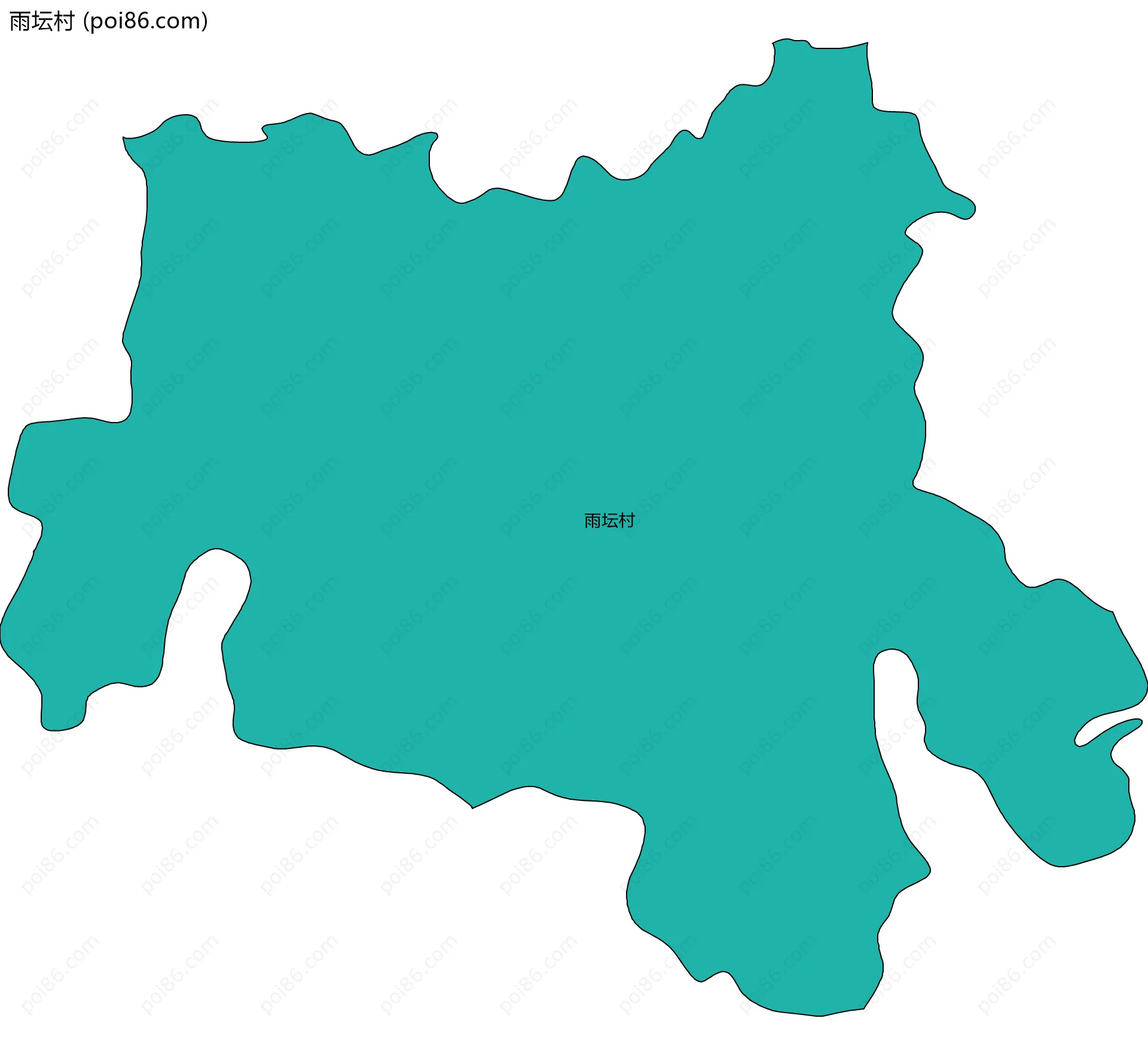 雨坛村边界地图