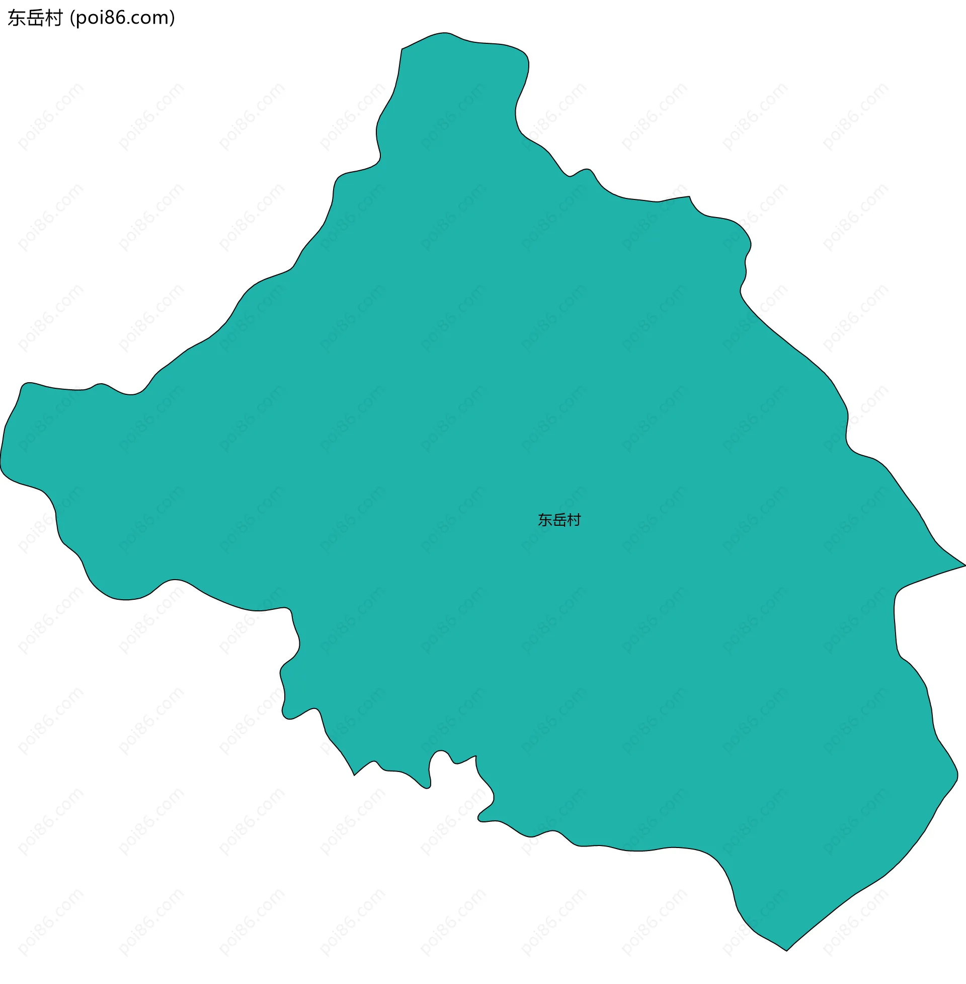 东岳村边界地图