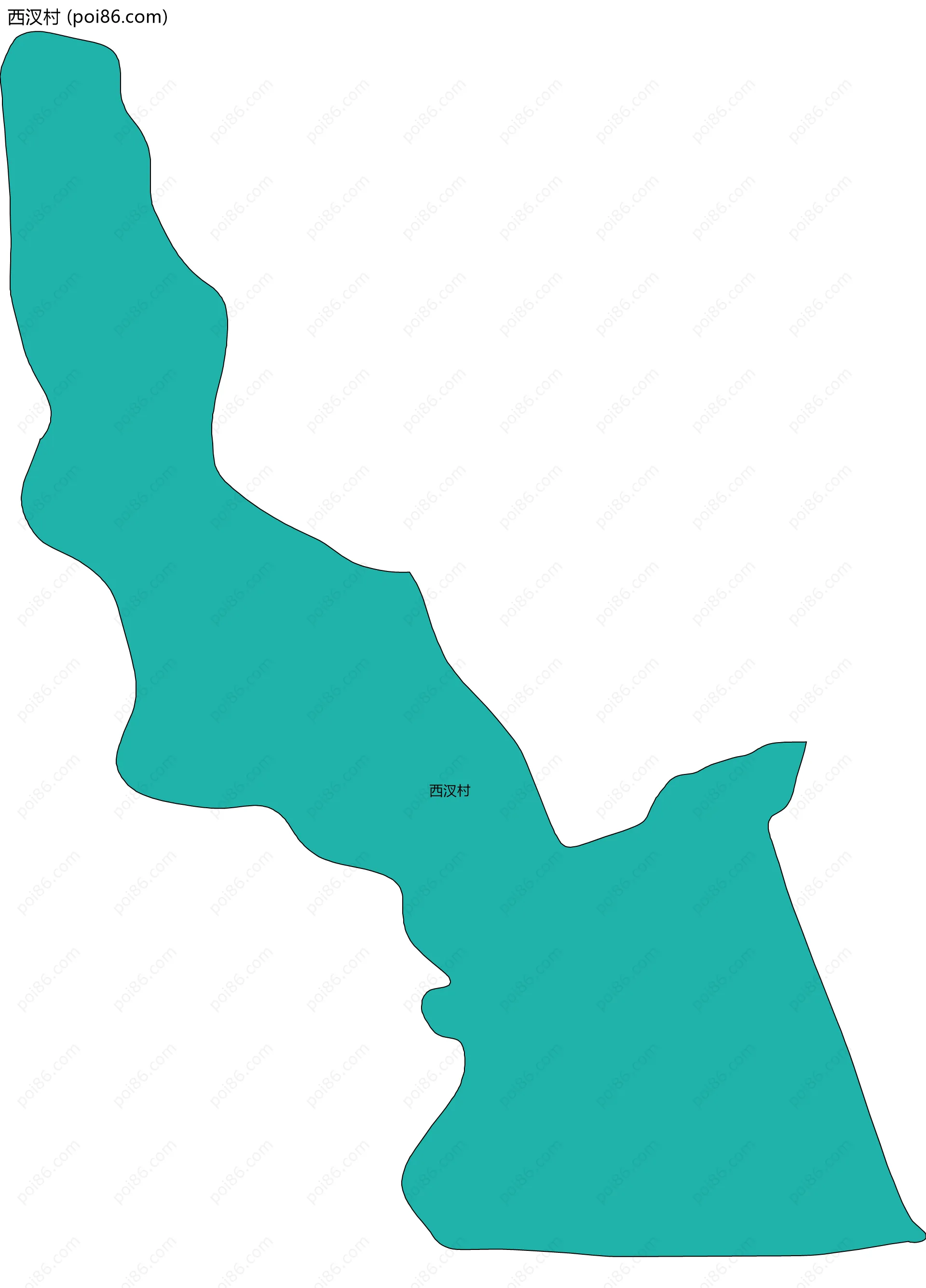 西汊村边界地图