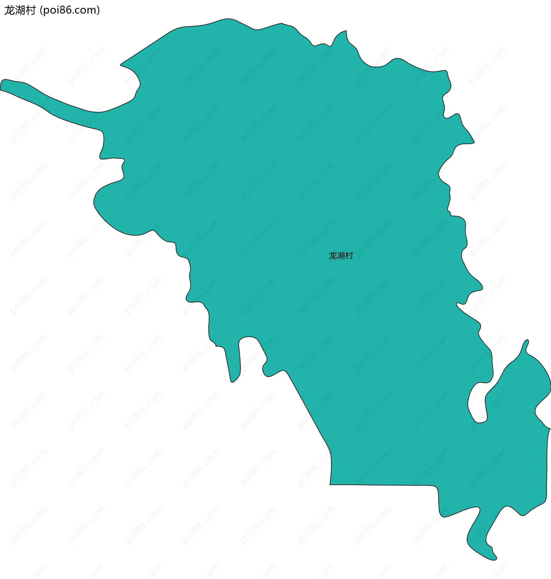 龙湖村边界地图