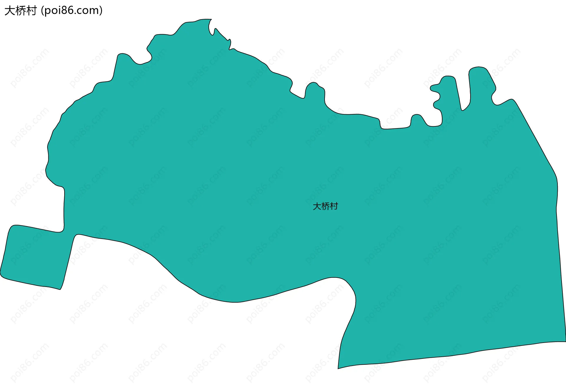 大桥村边界地图