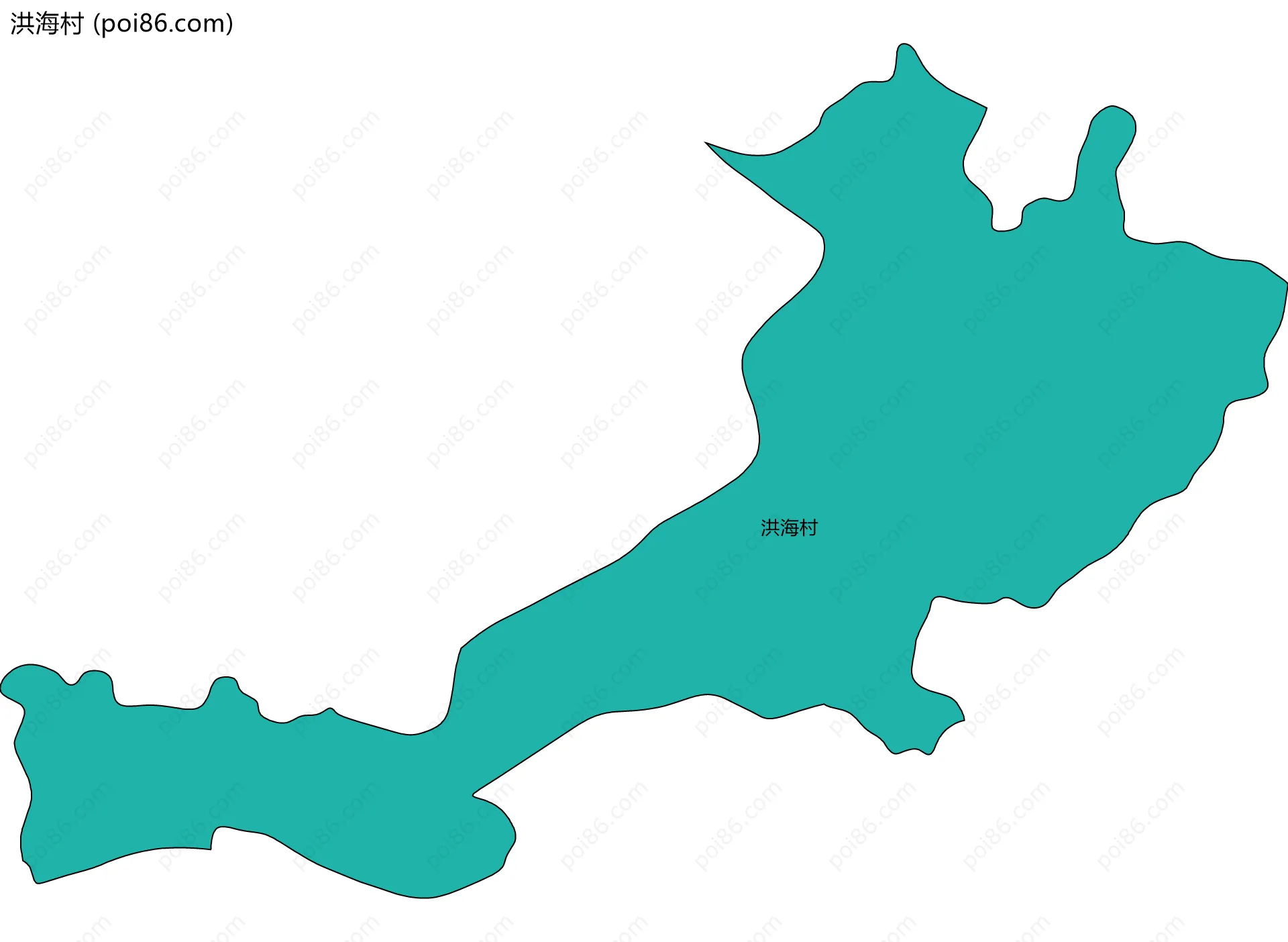 洪海村边界地图