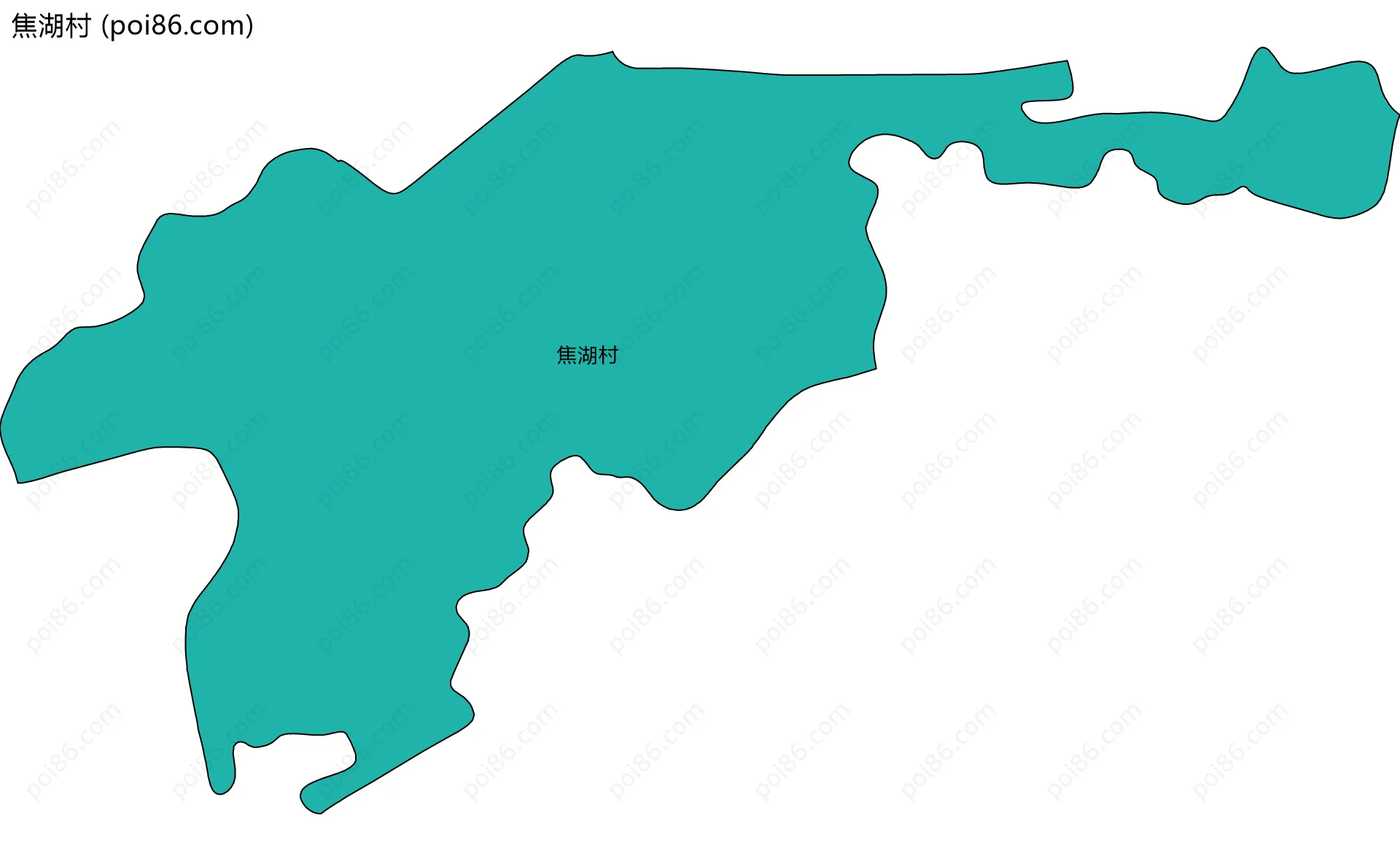 焦湖村边界地图