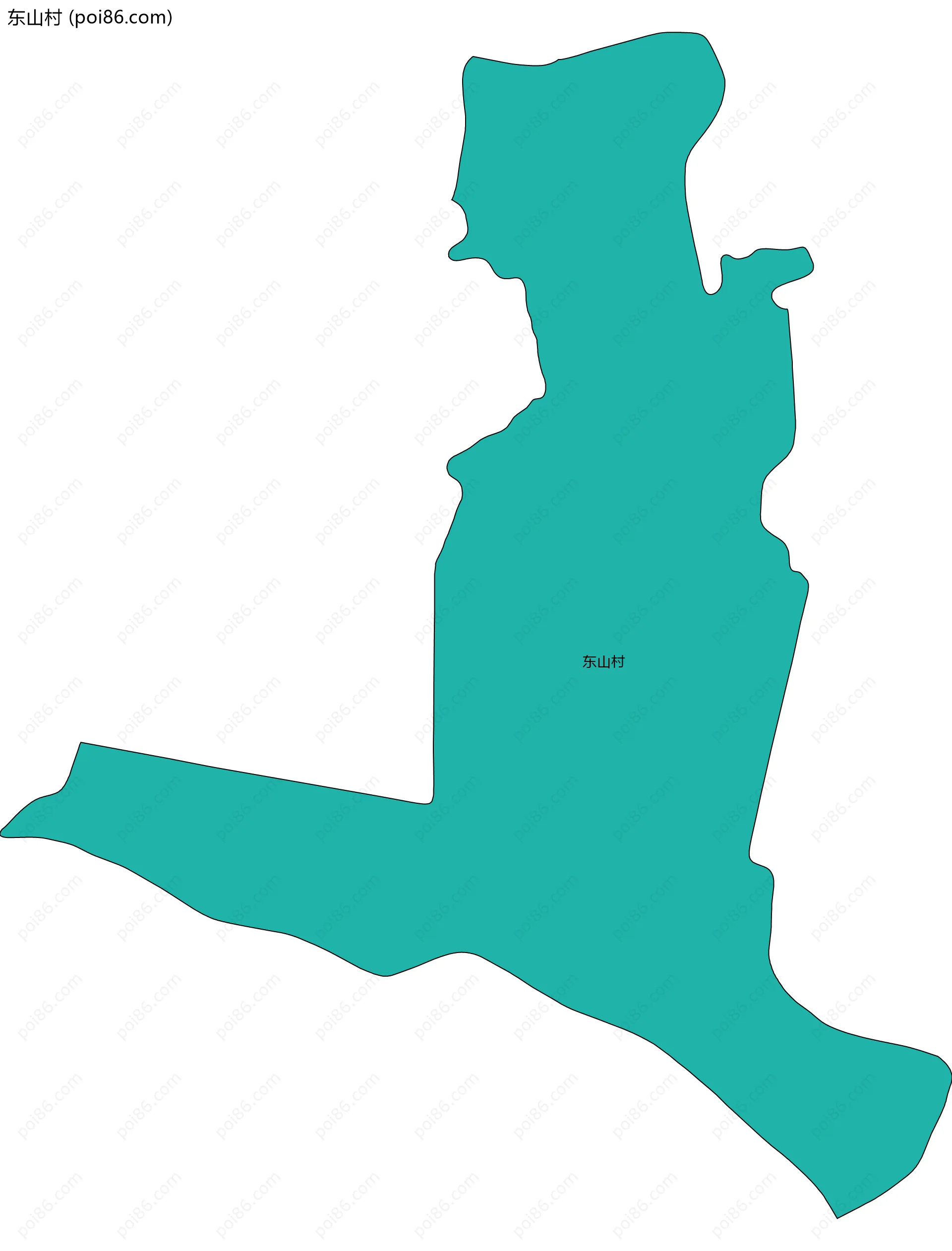 东山村边界地图