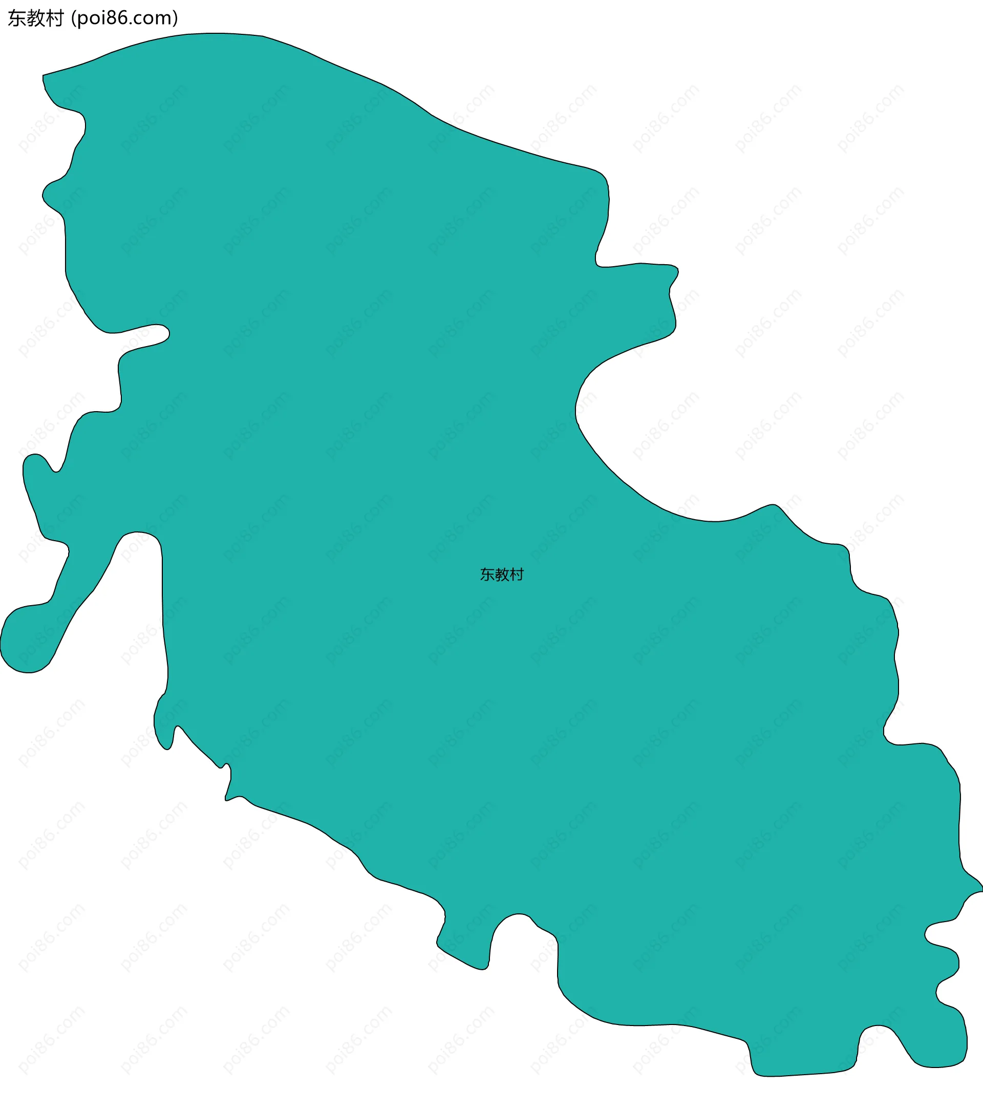 东教村边界地图