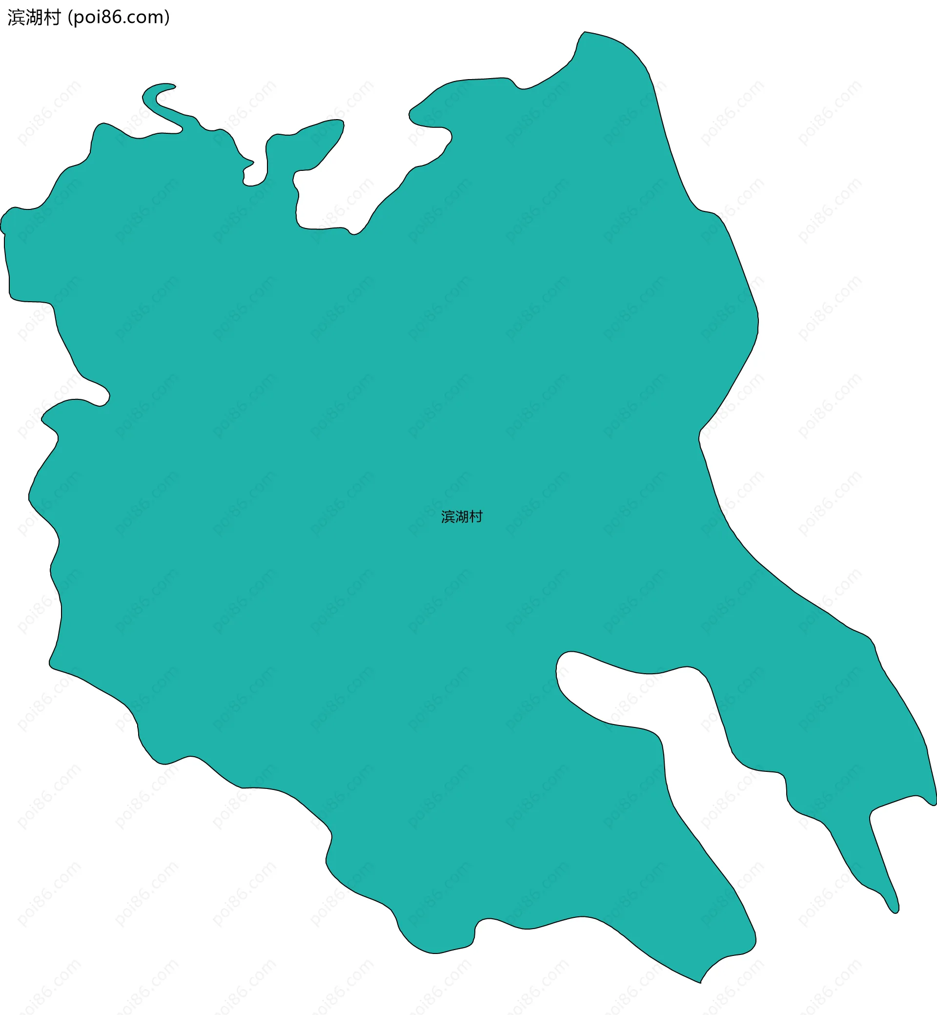 滨湖村边界地图