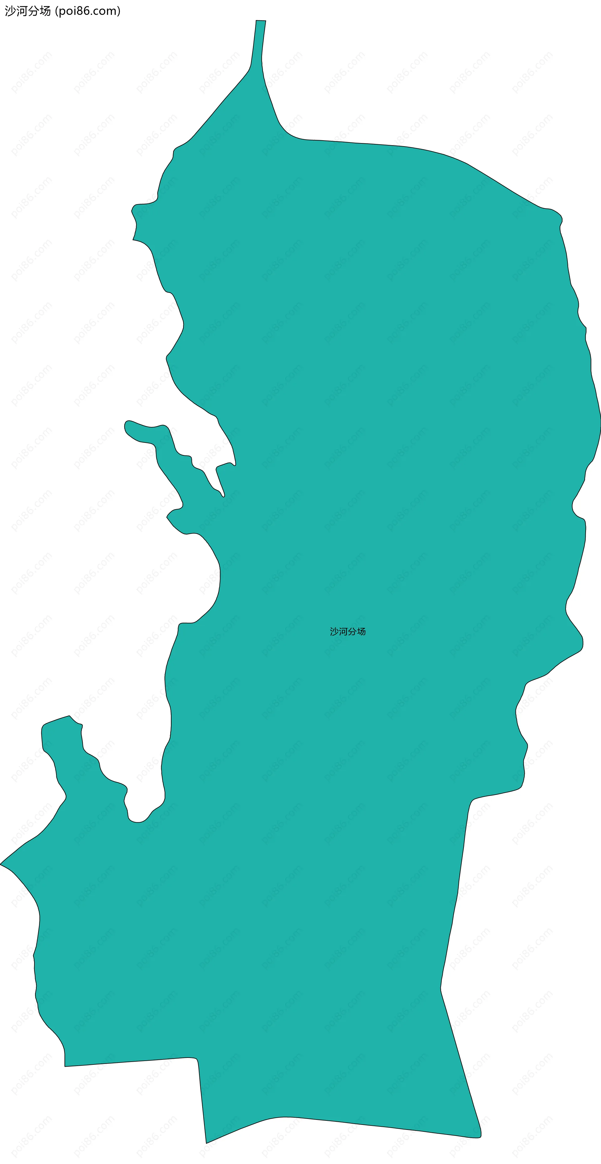 沙河分场边界地图