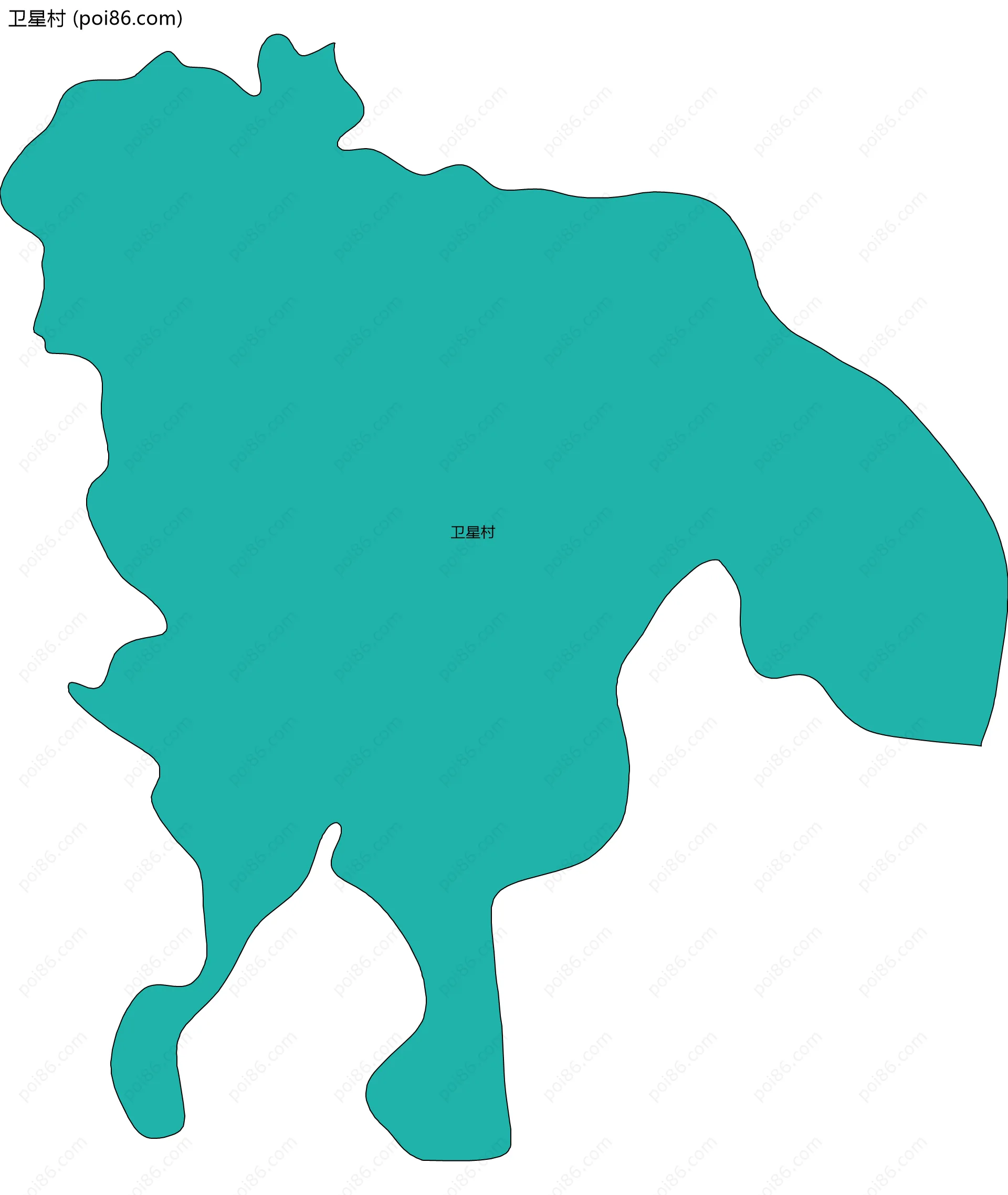 卫星村边界地图