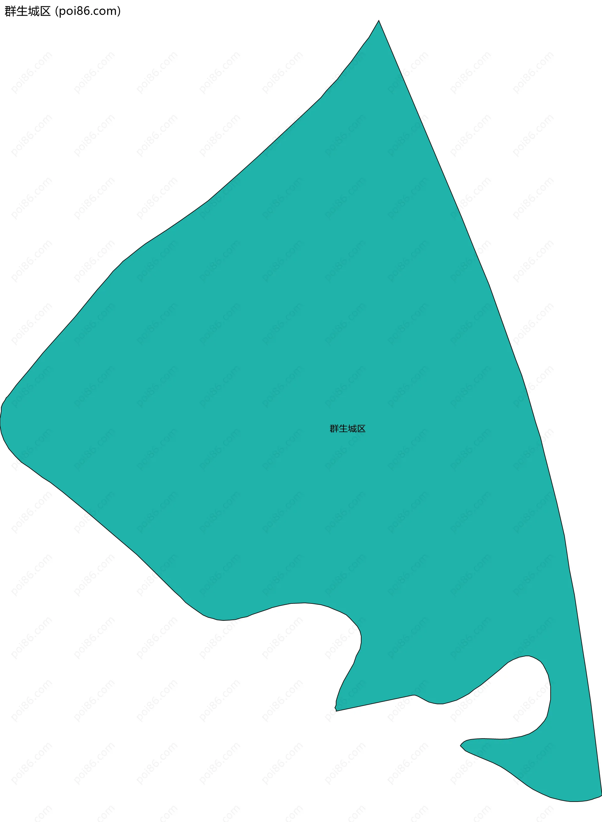 群生城区边界地图
