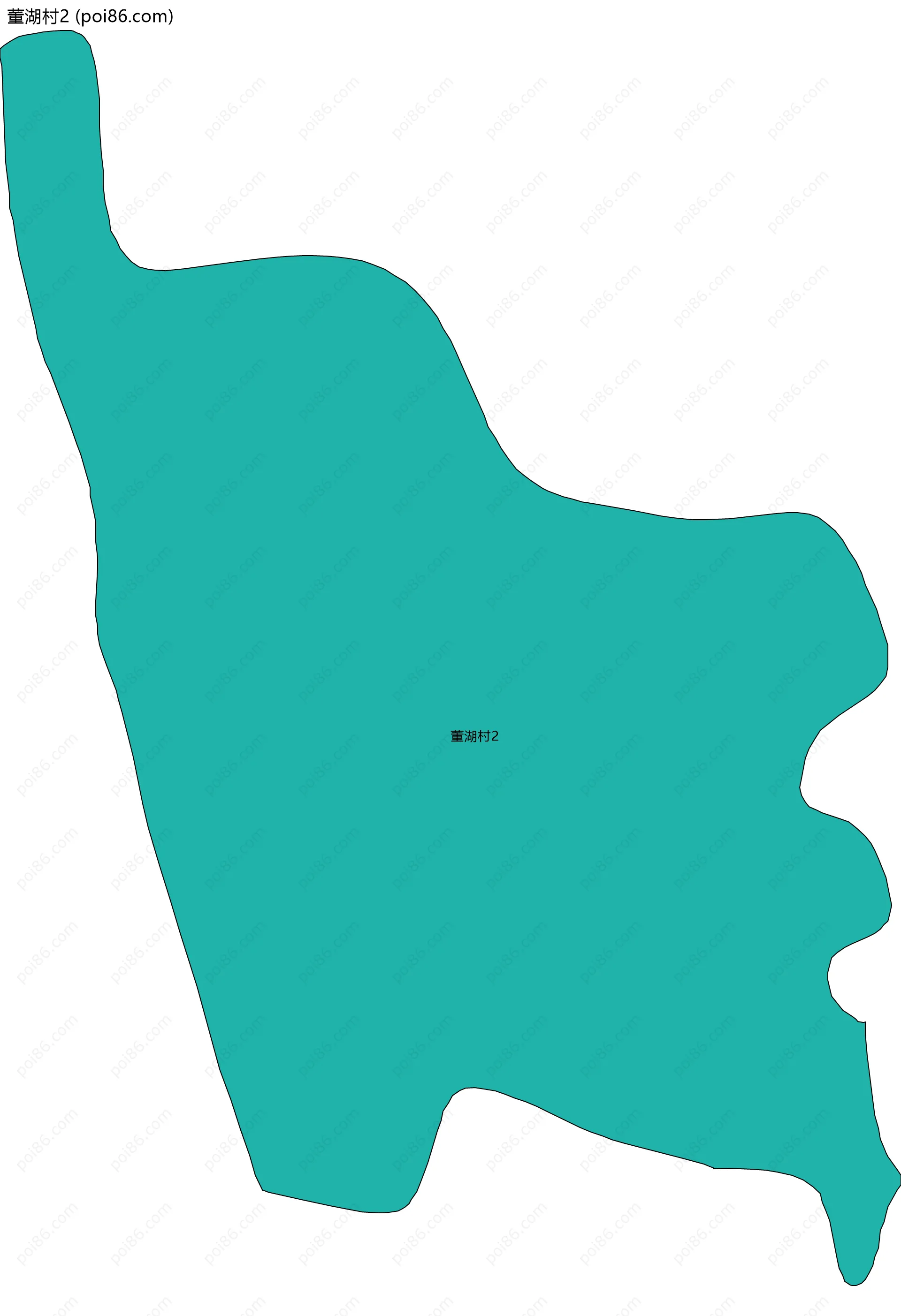 董湖村2边界地图