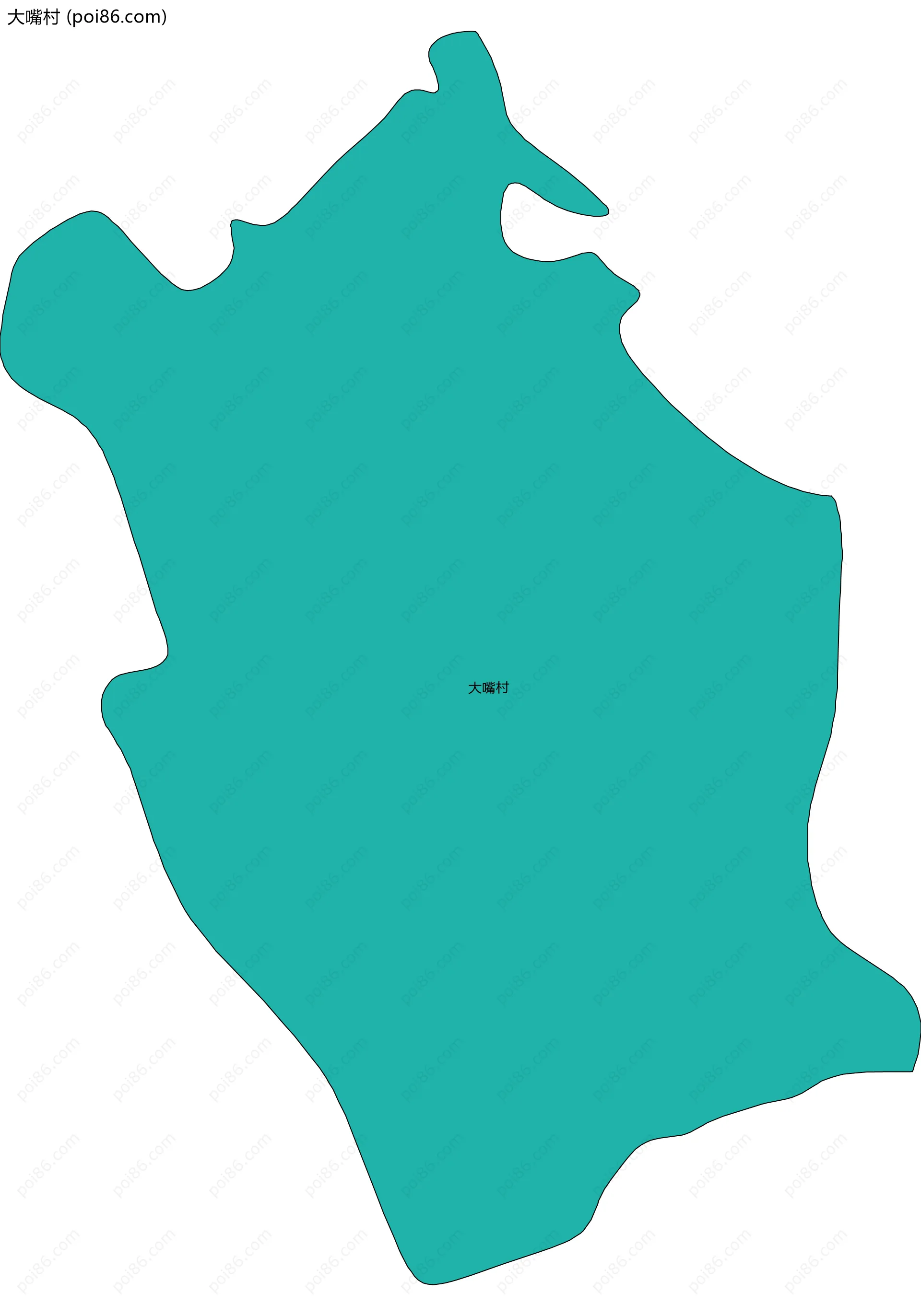 大嘴村边界地图