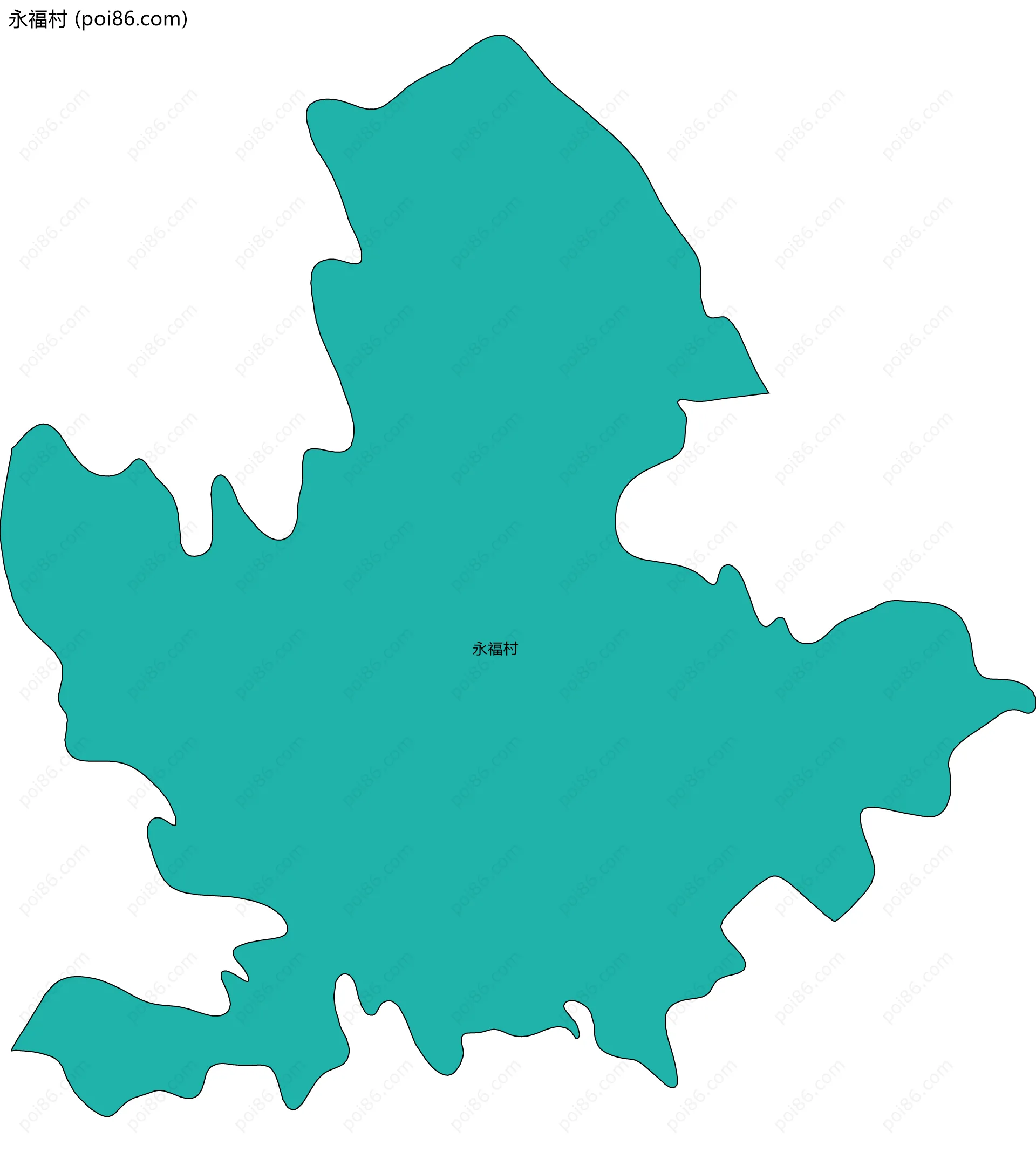 永福村边界地图