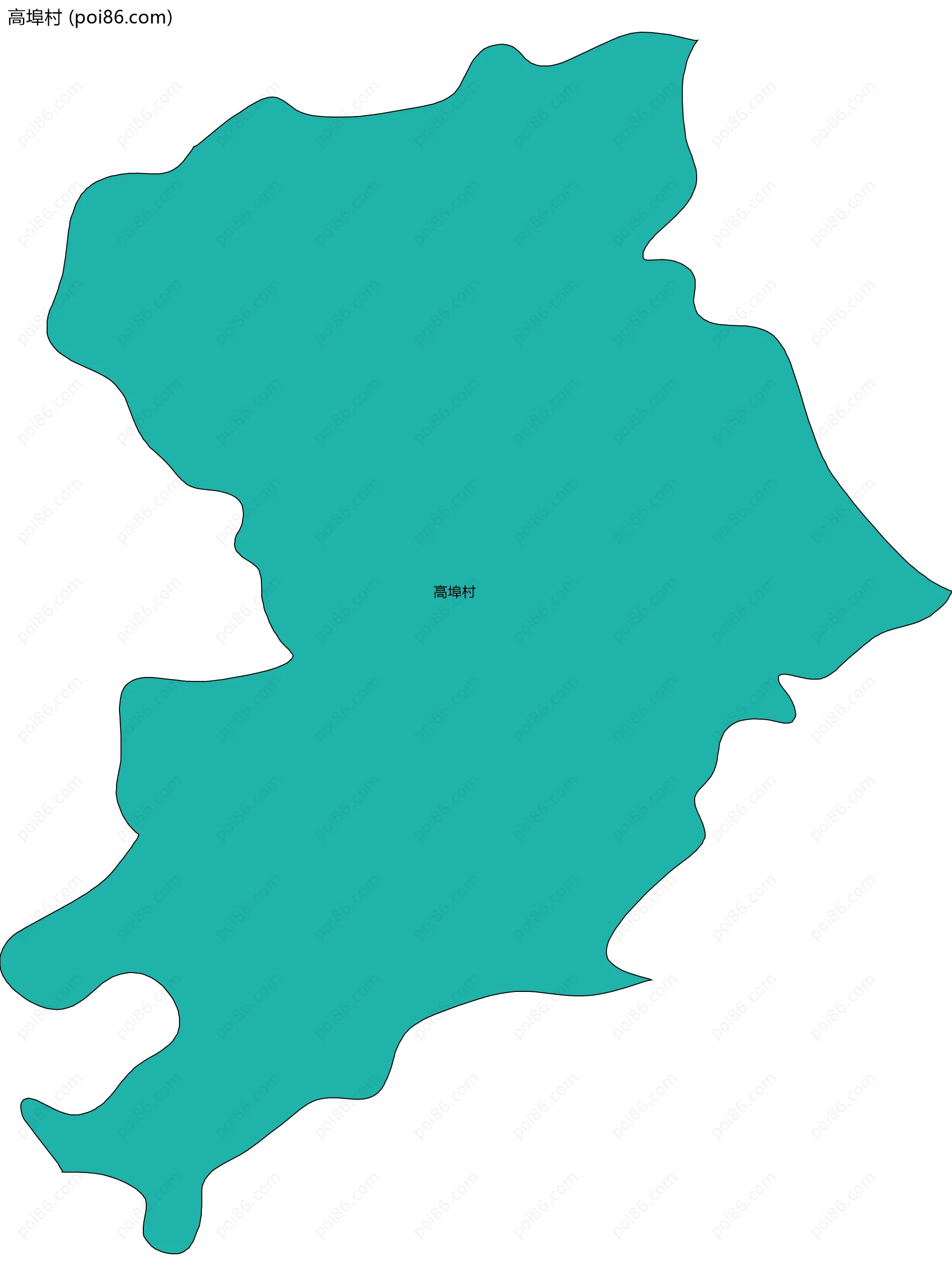 高埠村边界地图