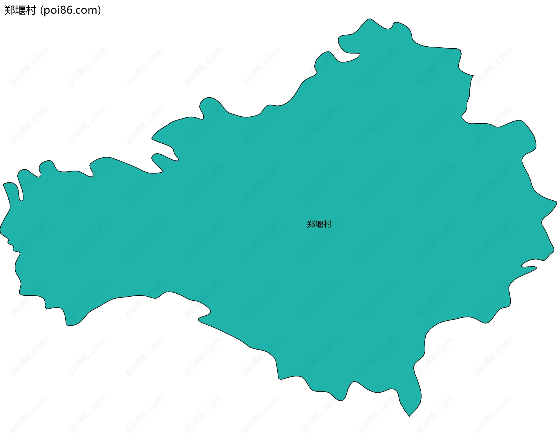 郑堰村边界地图