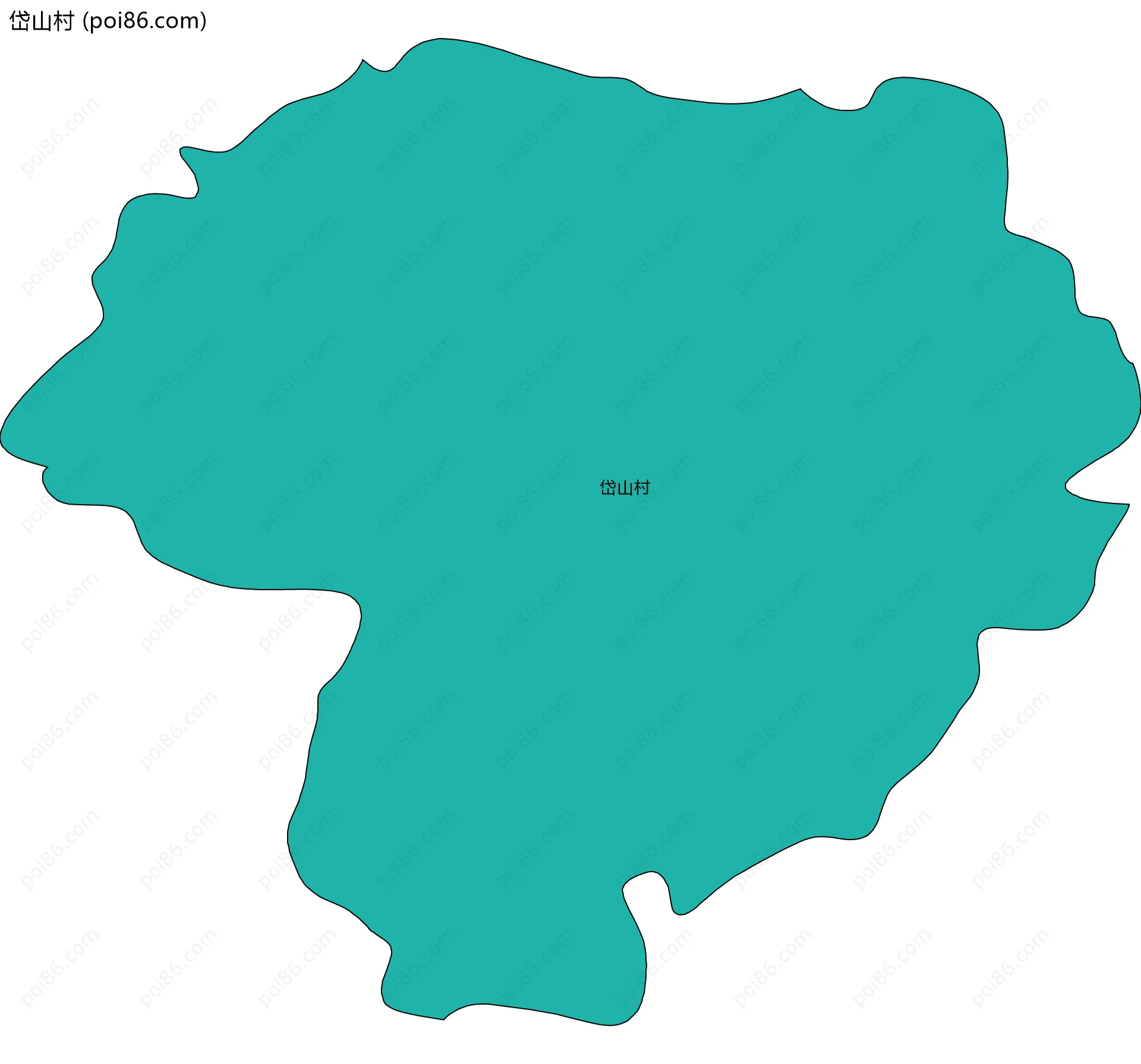 岱山村边界地图