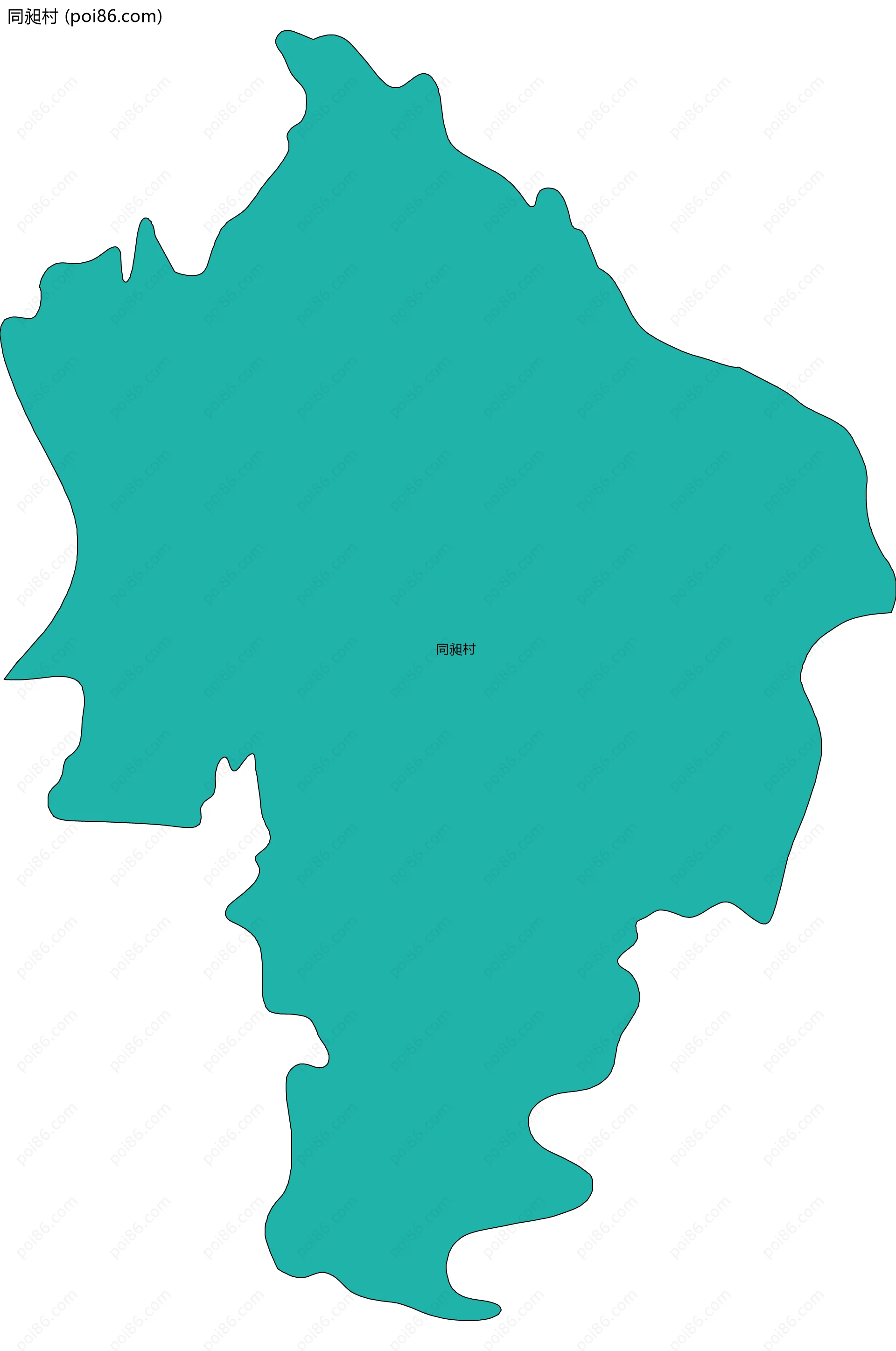 同昶村边界地图