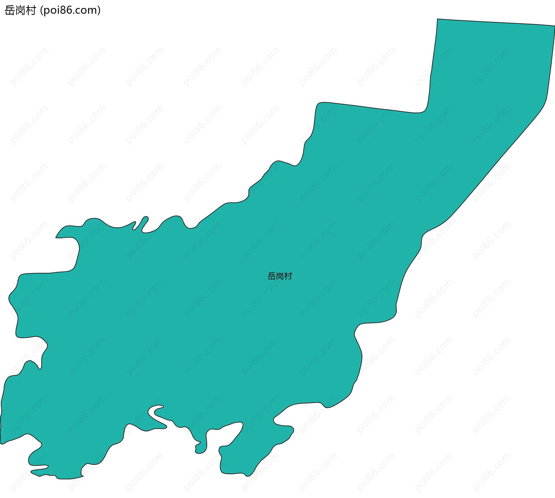 岳岗村边界地图