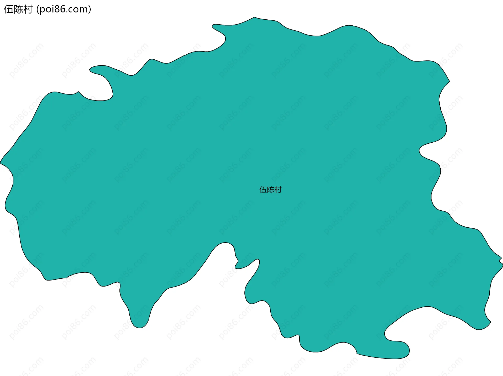伍陈村边界地图