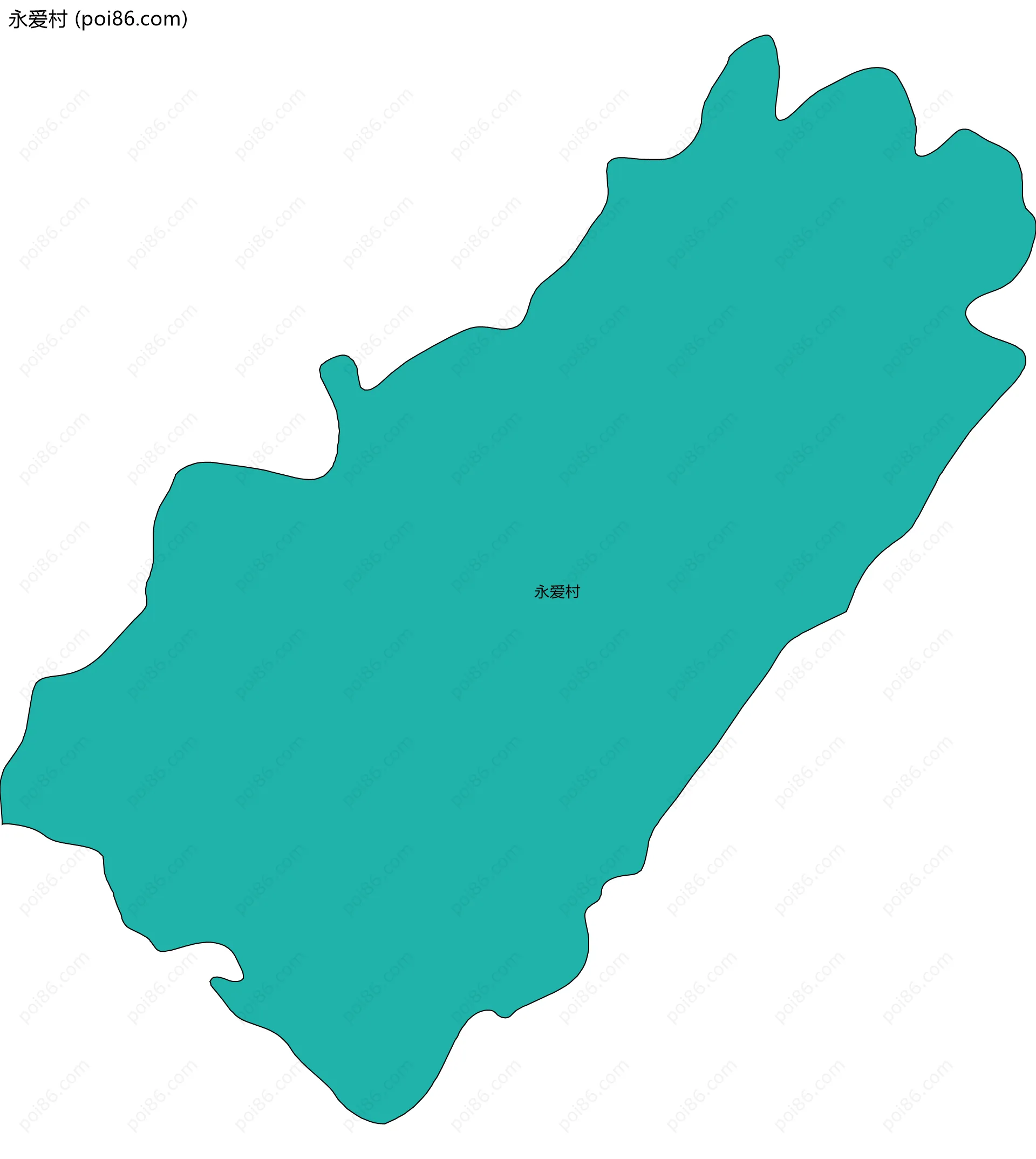 永爱村边界地图