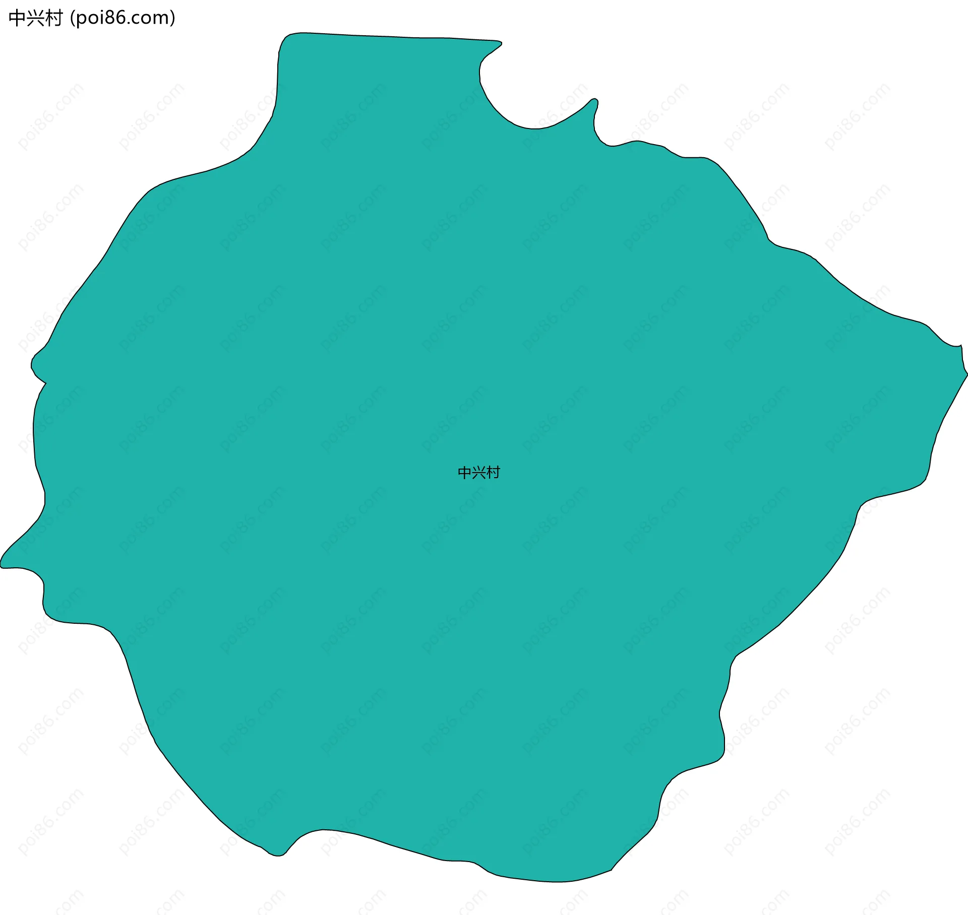 中兴村边界地图