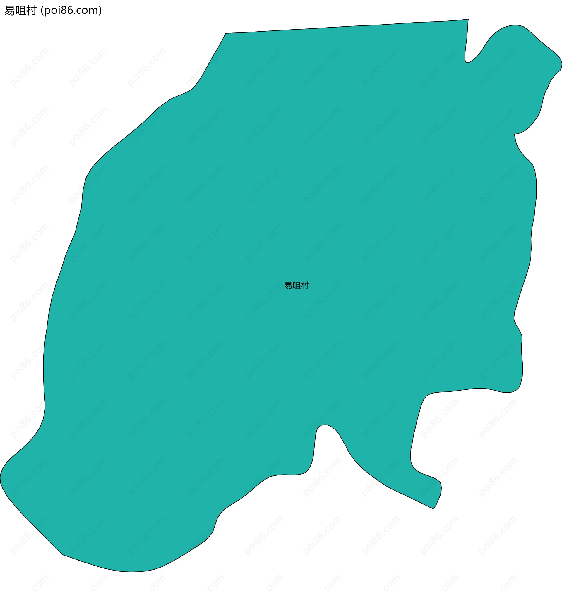 易咀村边界地图