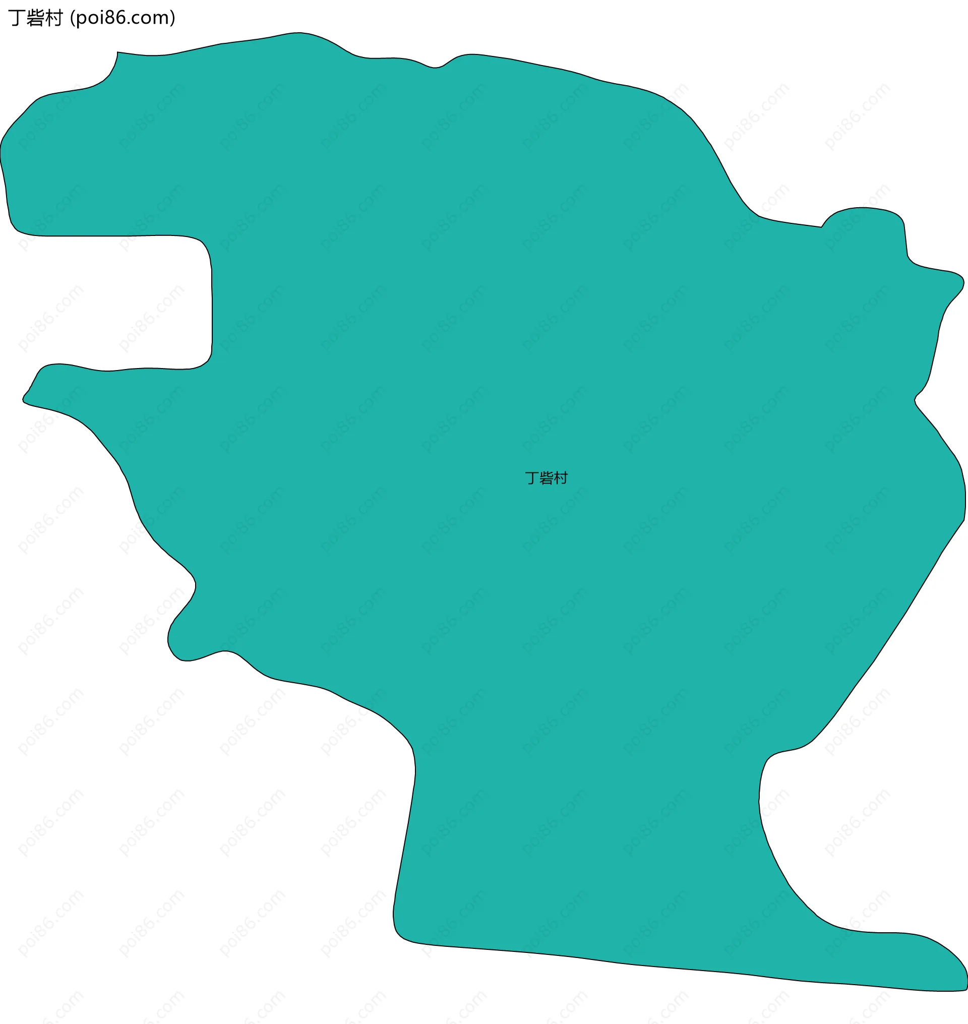 丁砦村边界地图