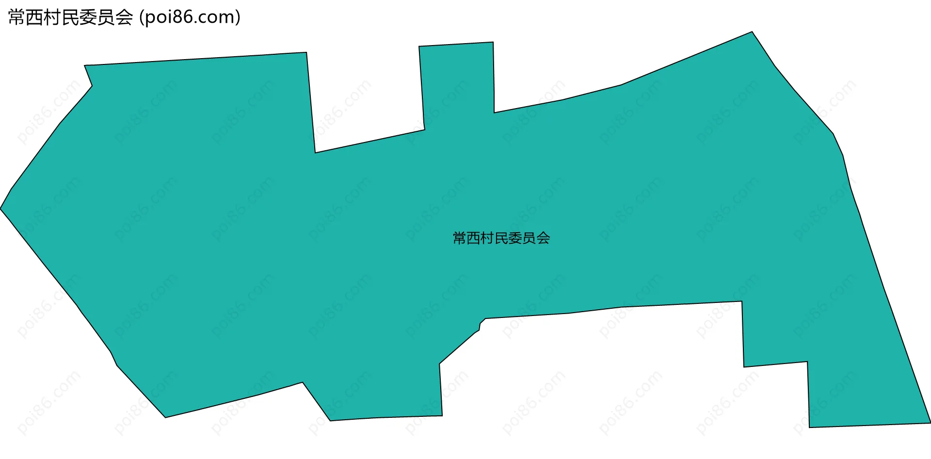 常西村民委员会边界地图