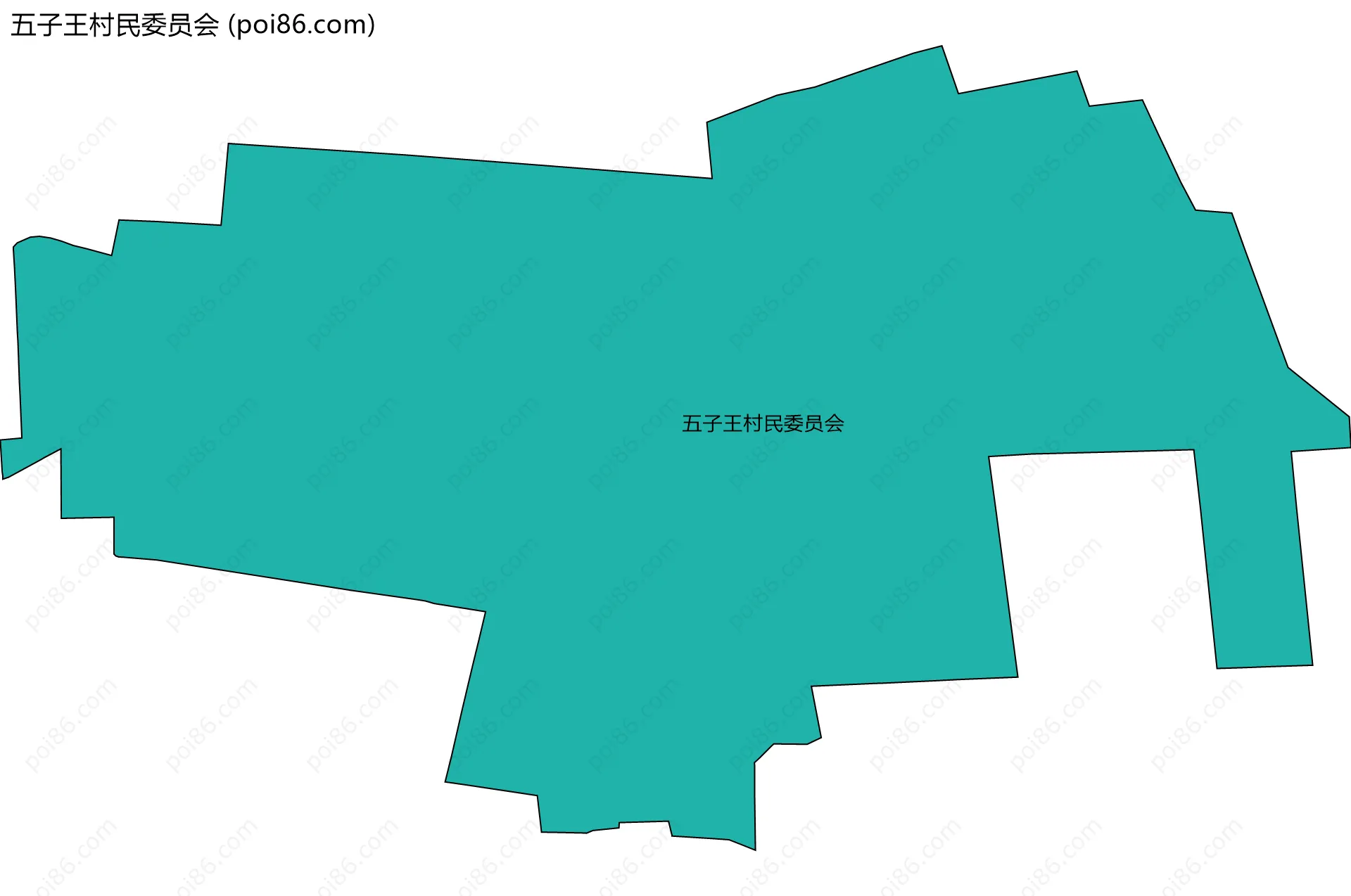 五子王村民委员会边界地图