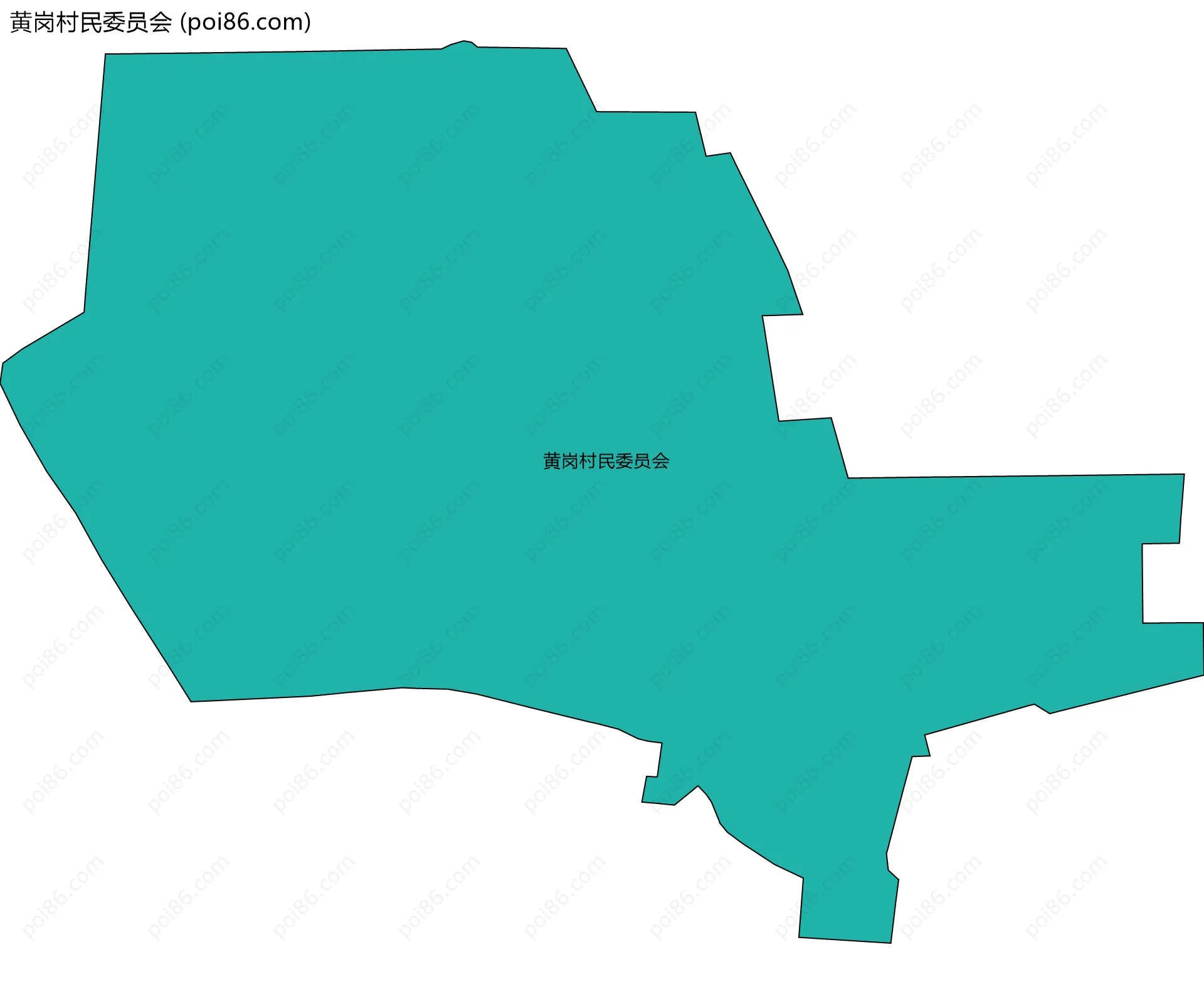 黄岗村民委员会边界地图