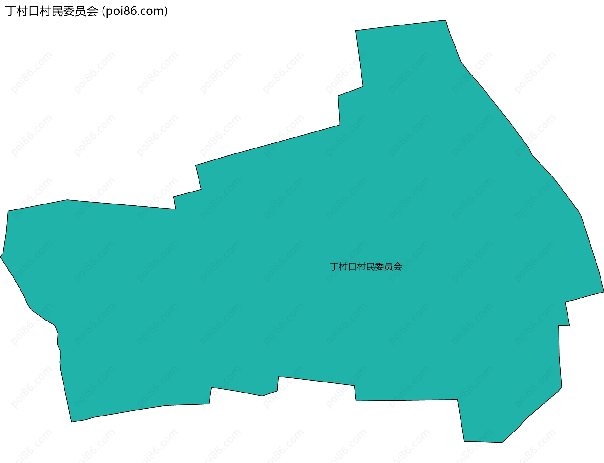丁村口村民委员会边界地图